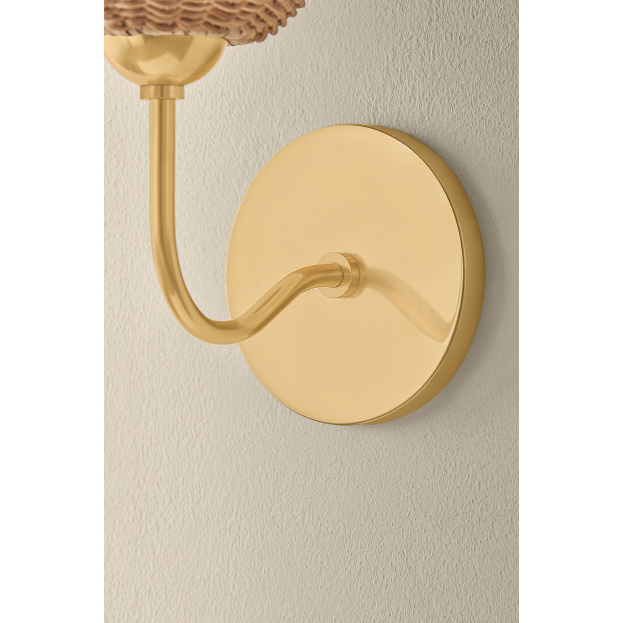 Kehlani 1-Light Wall Sconce in Aged Brass 8.75L x 8.75W x 9.5H