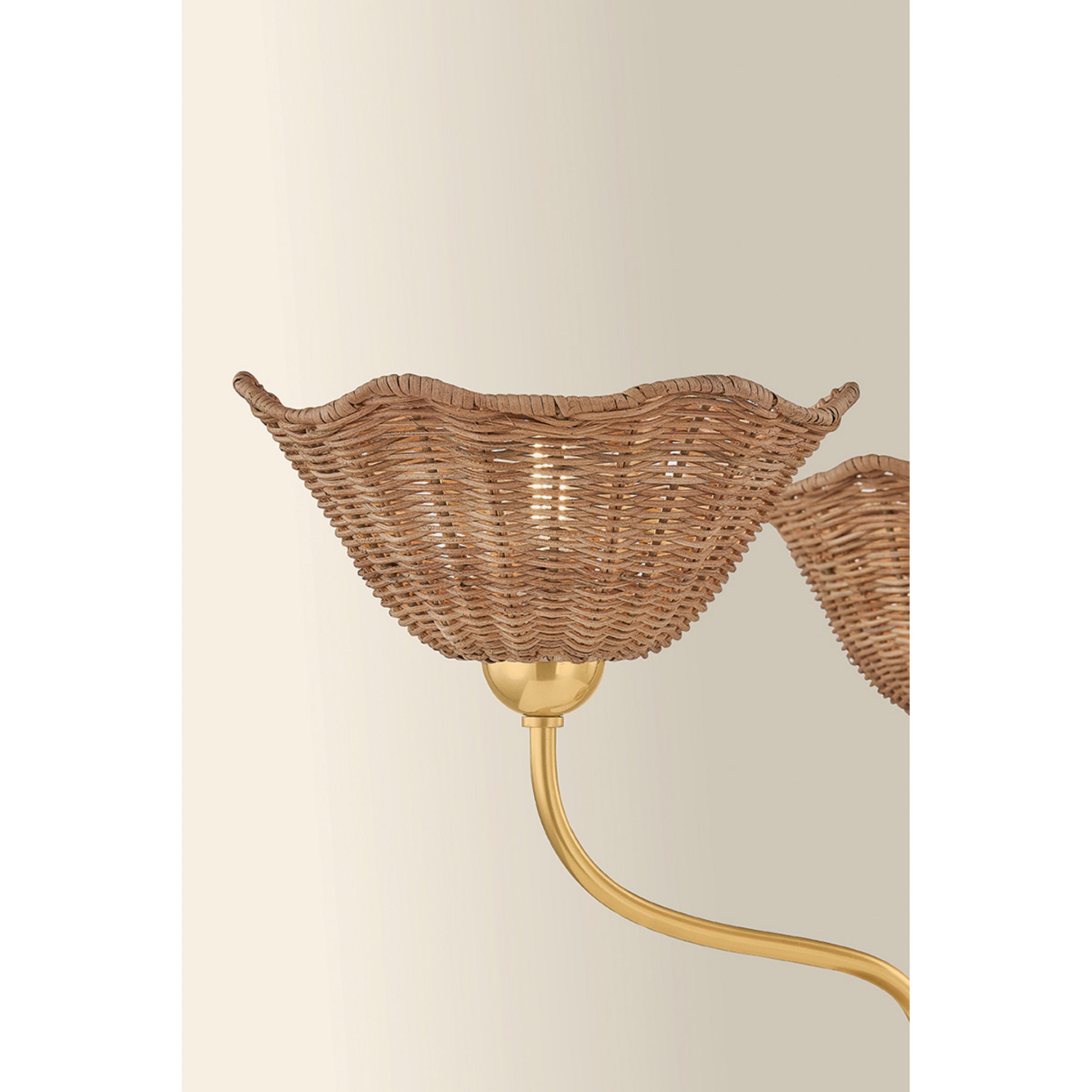 Kehlani 3-Light Chandelier in Aged Brass 24W x 15.5H