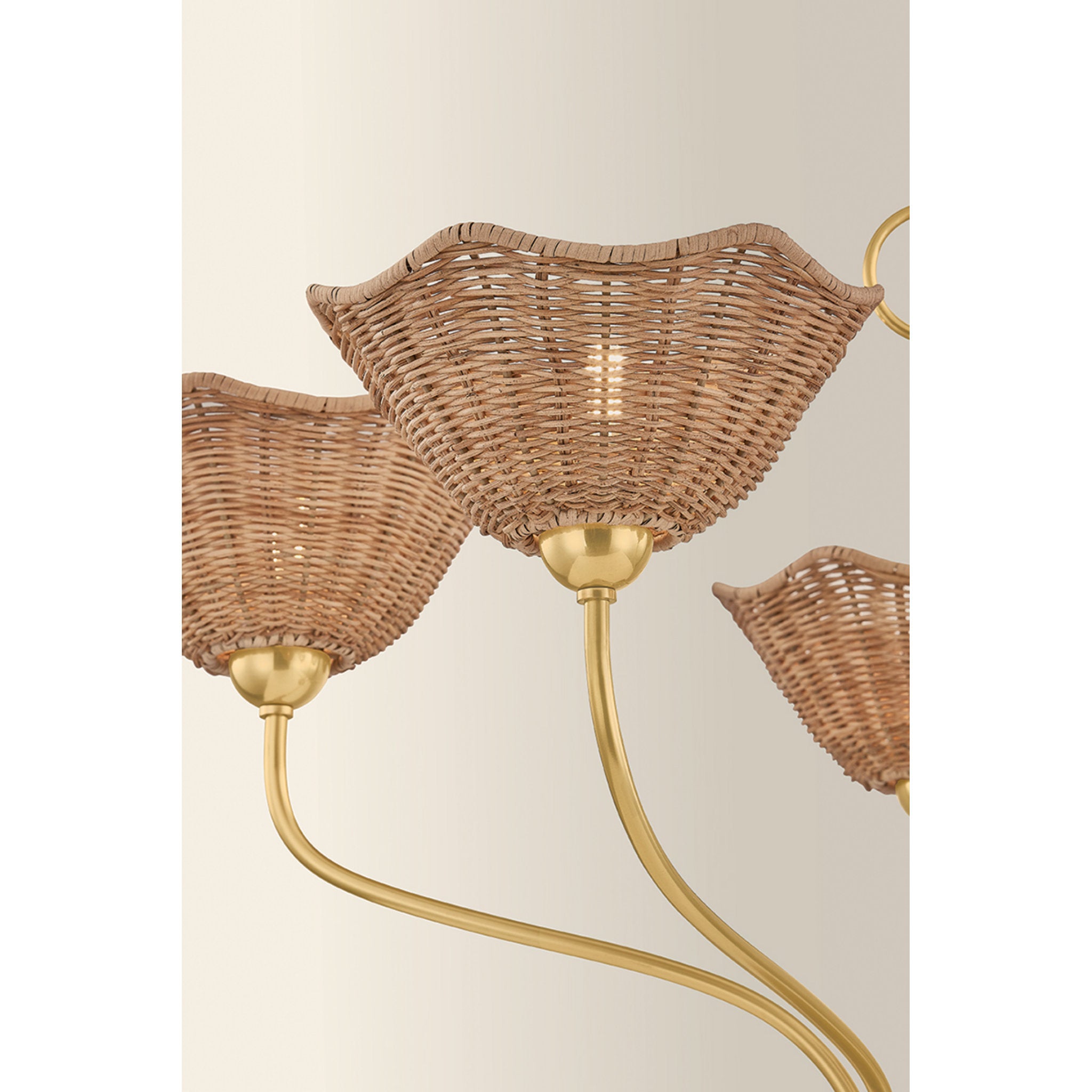 Kehlani 5-Light Chandelier in Aged Brass 32.5W x 19.75H