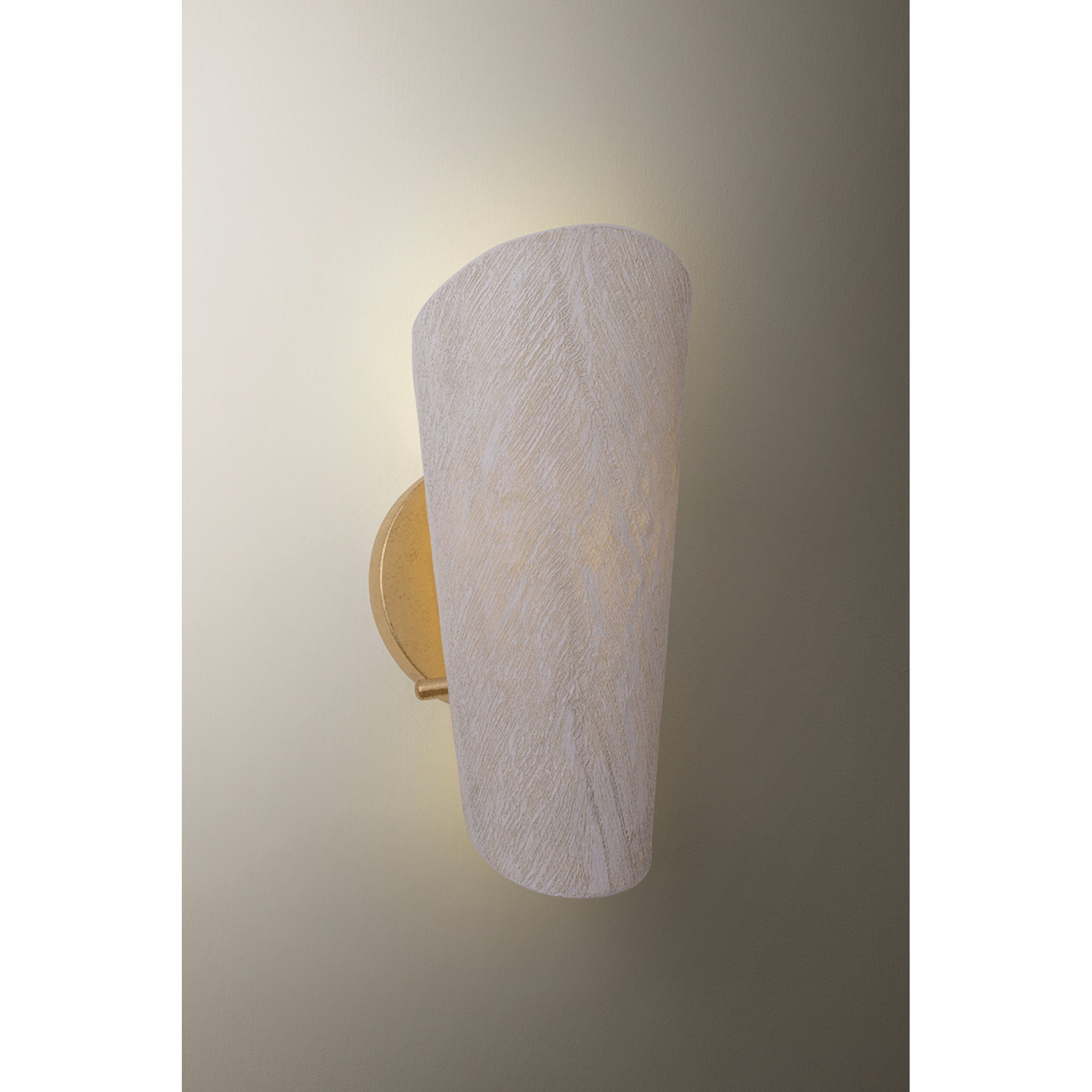 Ken 1-Light Wall Sconce in Vintage Gold Leaf 5W x 12H