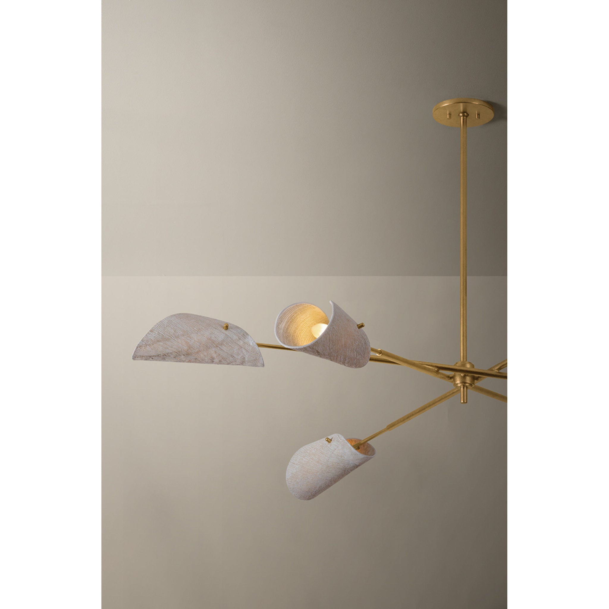 Ken 6-Light Chandelier in Vintage Gold Leaf 60W x 11H
