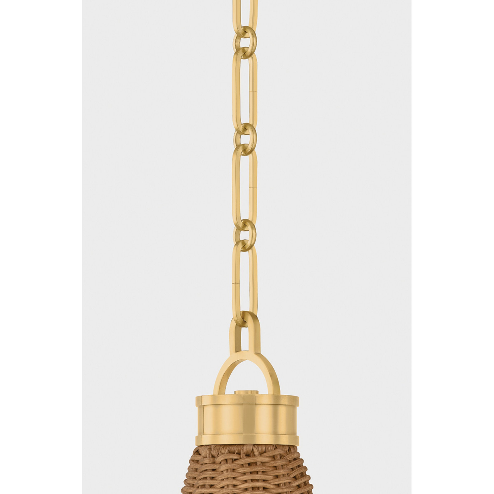 Kensington 1-Light Pendant in Aged Brass by Mark D. Sikes 10W x 13H