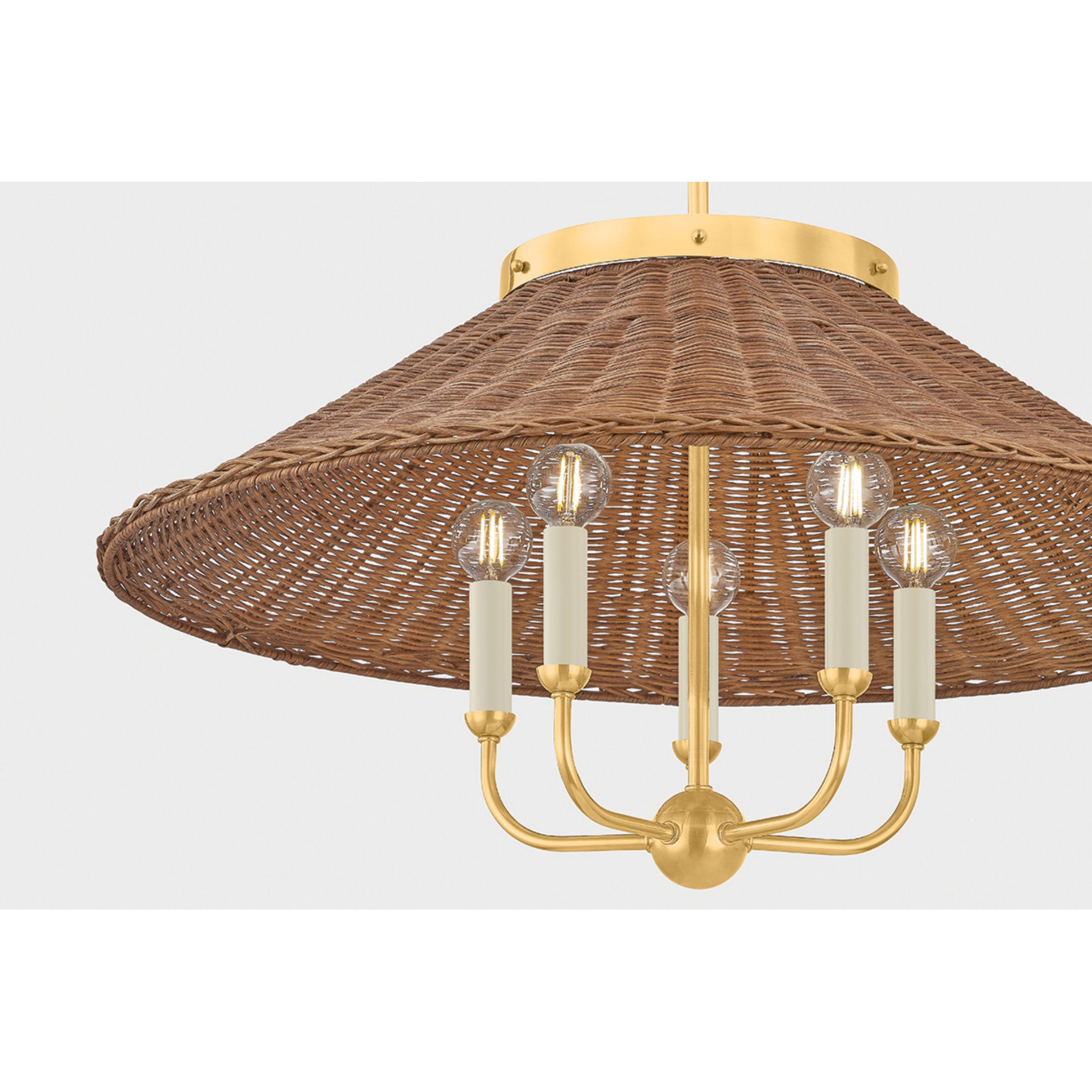 Kensington 5-Light Chandelier in Aged Brass by Mark D. Sikes 27.5W x 20.25H