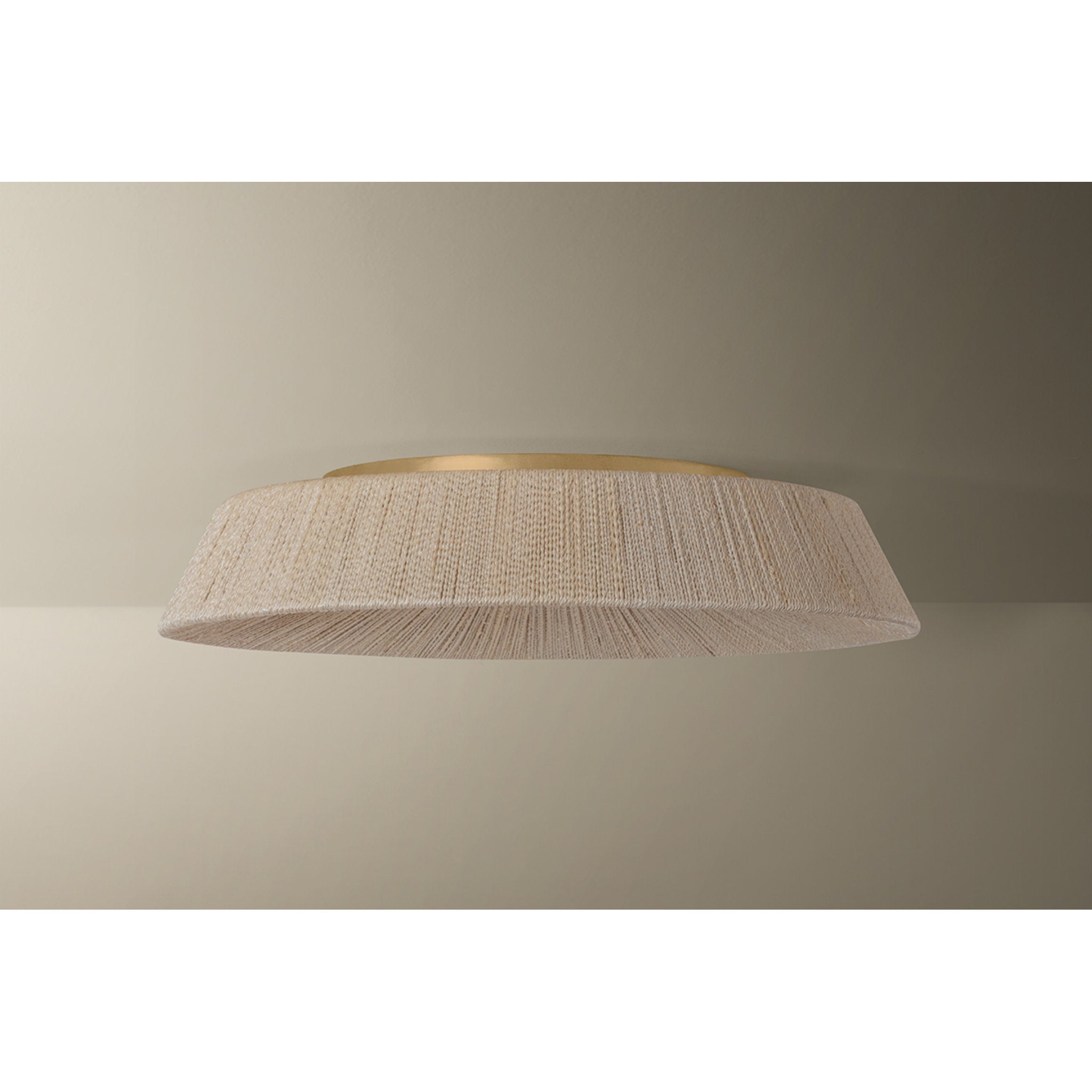 Kenton 1-Light Flush Mount in Vintage Gold Leaf 24W x 5H
