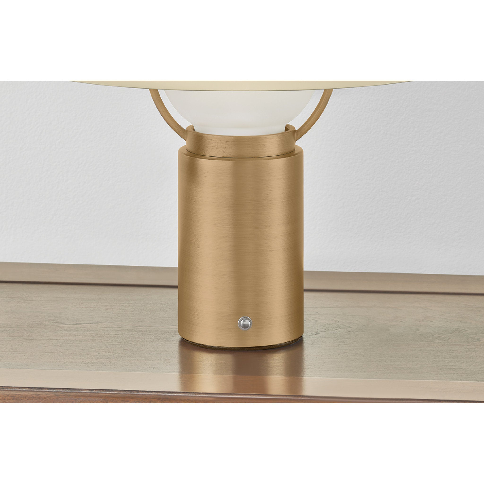 Kindle 1-Light Rechargeable Table Lamp in Patina Brass by Lauren Liess 11.75W x 14.5H