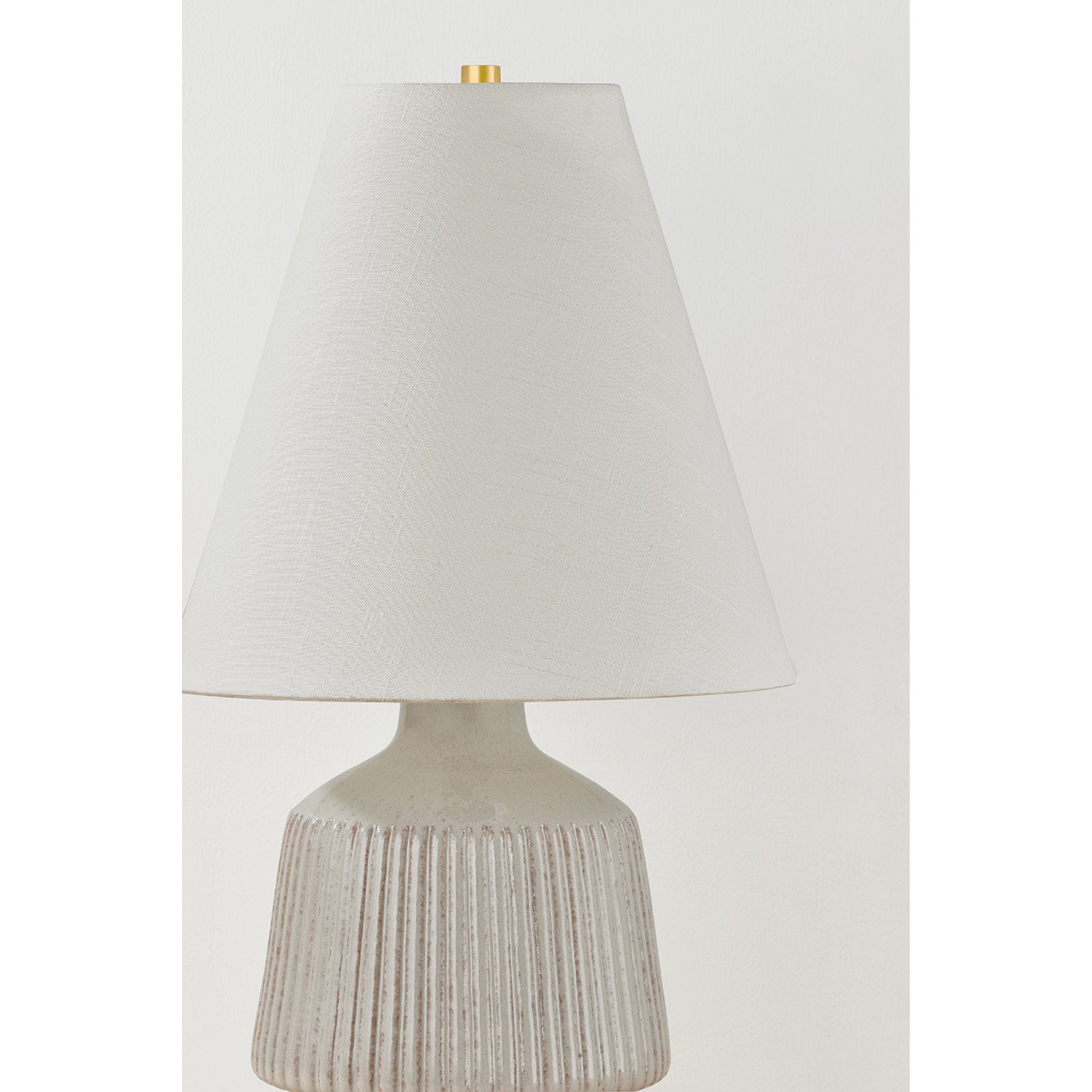 King 1-Light Table Lamp in Aged Brass by Cortney Bishop 15.75W x 28.25H