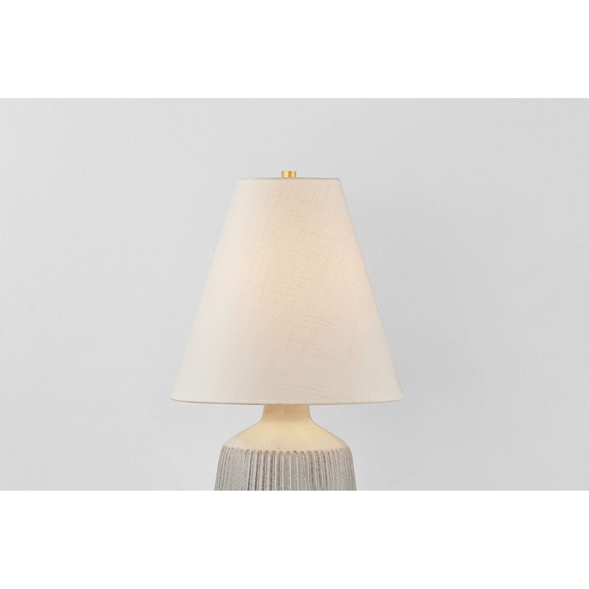King 1-Light Table Lamp in Aged Brass by Cortney Bishop 15.75W x 28.25H