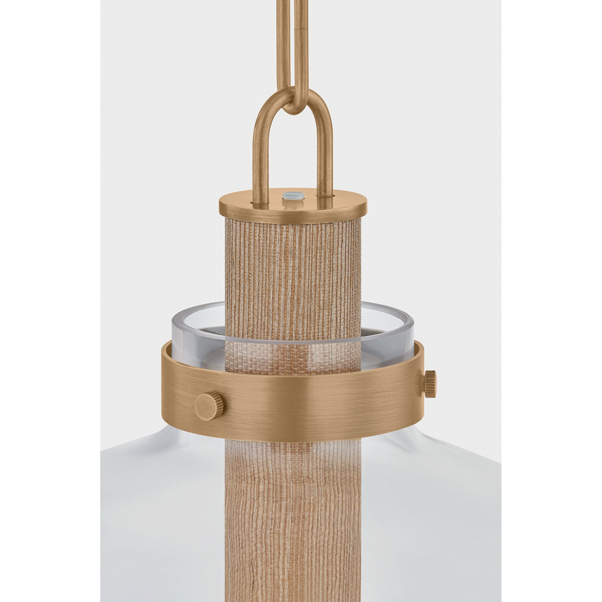 Kori 1-Light Pendant in Patina Brass 9W x 18.75H