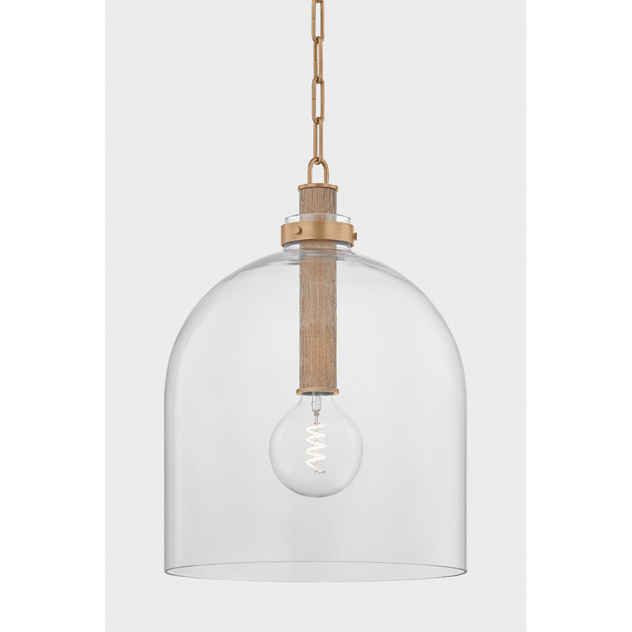 Kori 1-Light Pendant in Patina Brass 15.75W x 22H