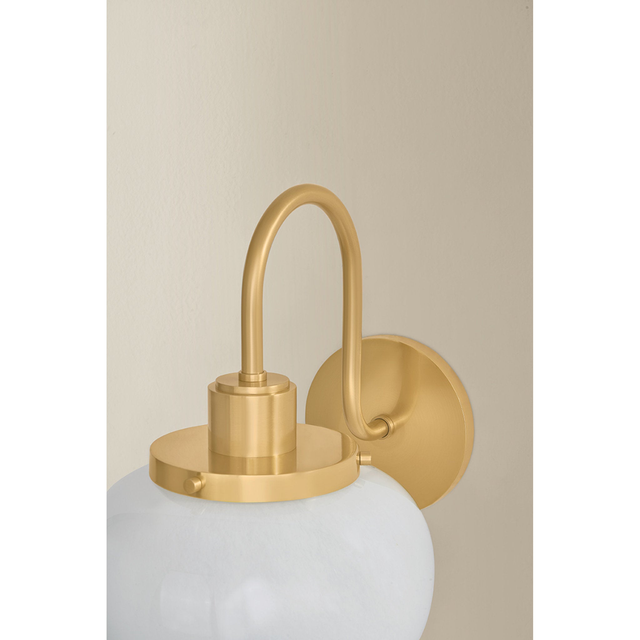 Kristen 1-Light Wall Sconce in Aged Brass 10.75L x 8W x 12.75H