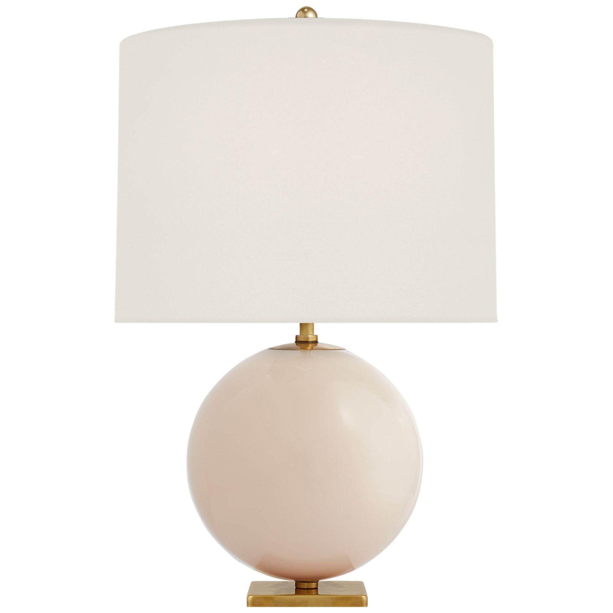 kate spade new york Elsie Cordless Table Lamp in Blush with Linen Shade W16" x H25.75"