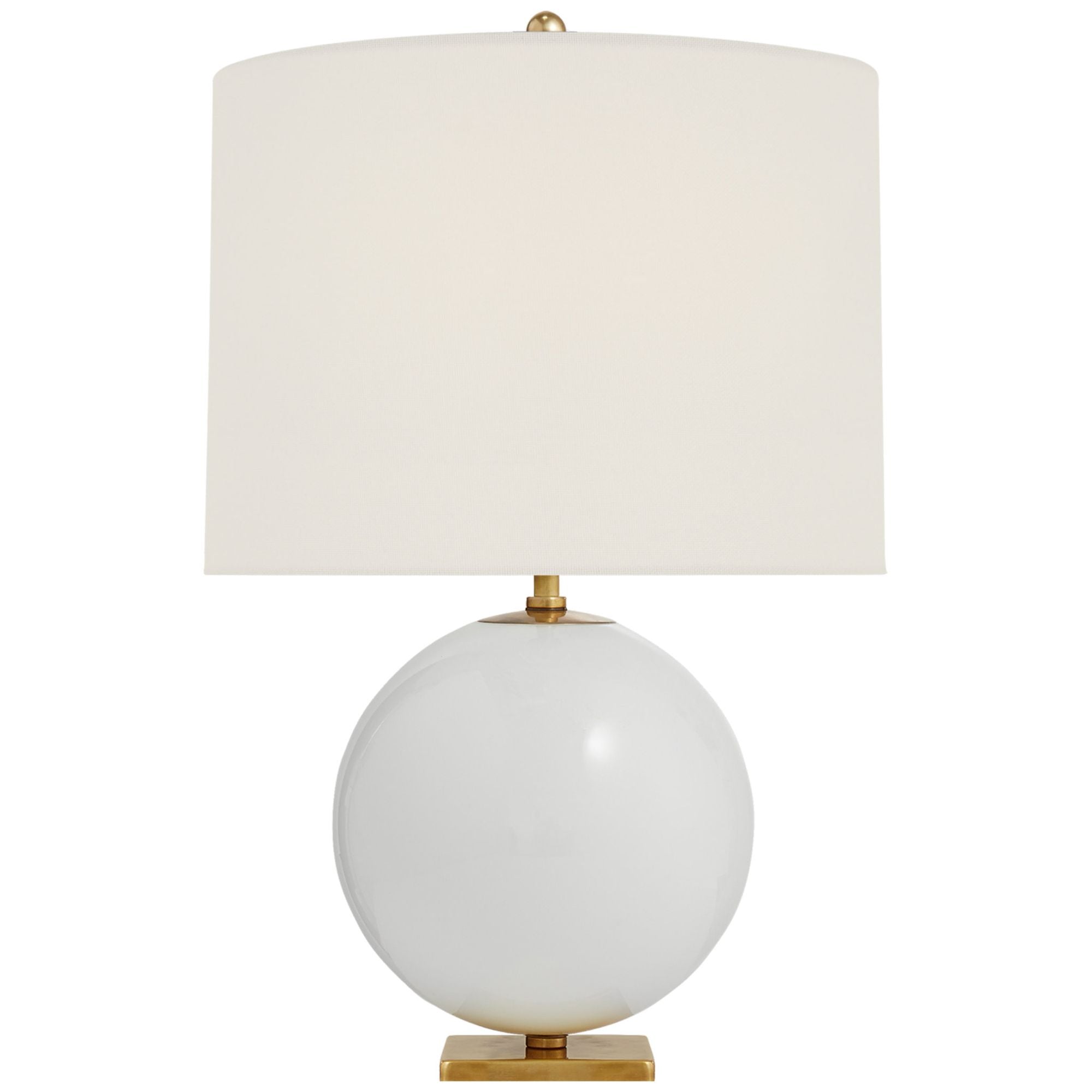 kate spade new york Elsie Cordless Table Lamp in Cream with Linen Shade W16" x H25.75"