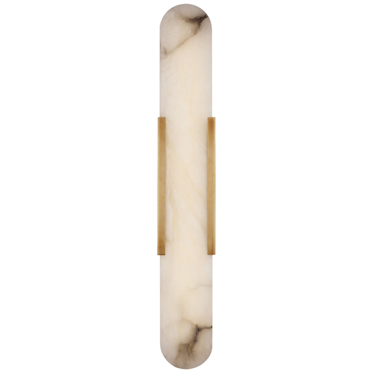 Kelly Wearstler Melange 28" Elongated Sconce in Antique-Burnished Brass with Alabaster W4.25" x H28" x E3.5"