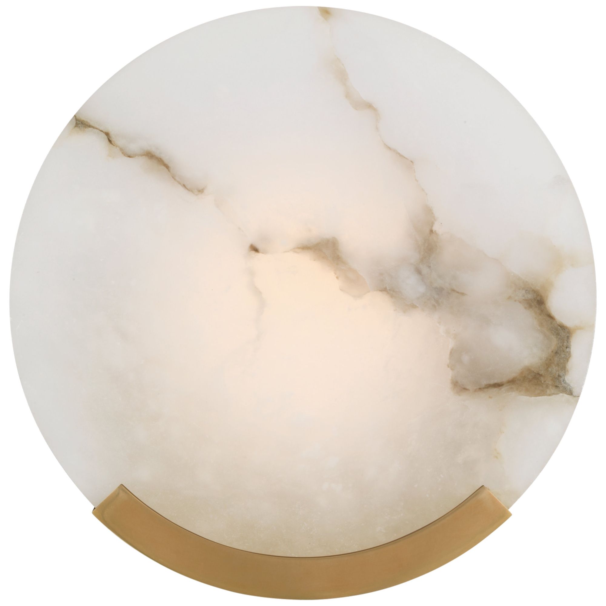 Kelly Wearstler Melange 10" Sconce in Antique-Burnished Brass with Alabaster Wall Light W9.75" x H10"