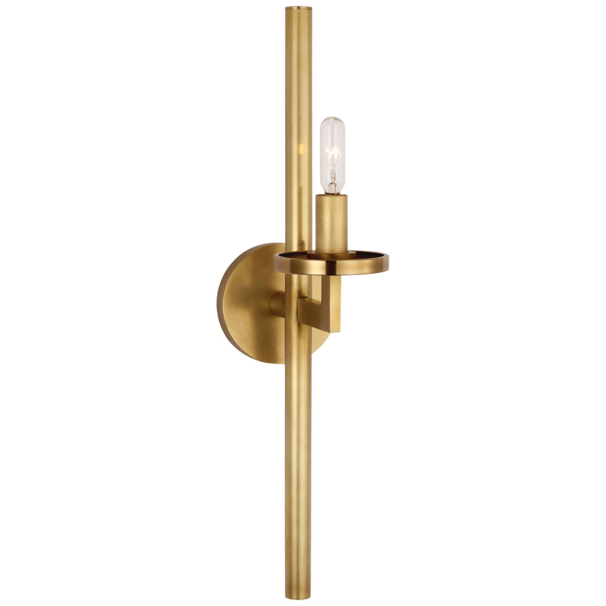 Kelly Wearstler Liaison Single Sconce in Antique-Burnished Brass W4" x H19" x E7.5"