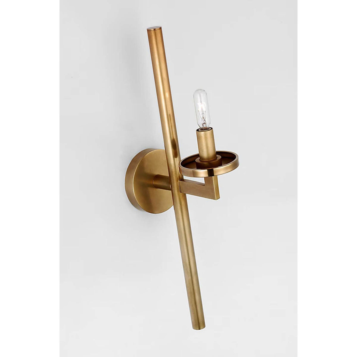 Kelly Wearstler Liaison Single Sconce in Antique-Burnished Brass W4" x H19" x E7.5"