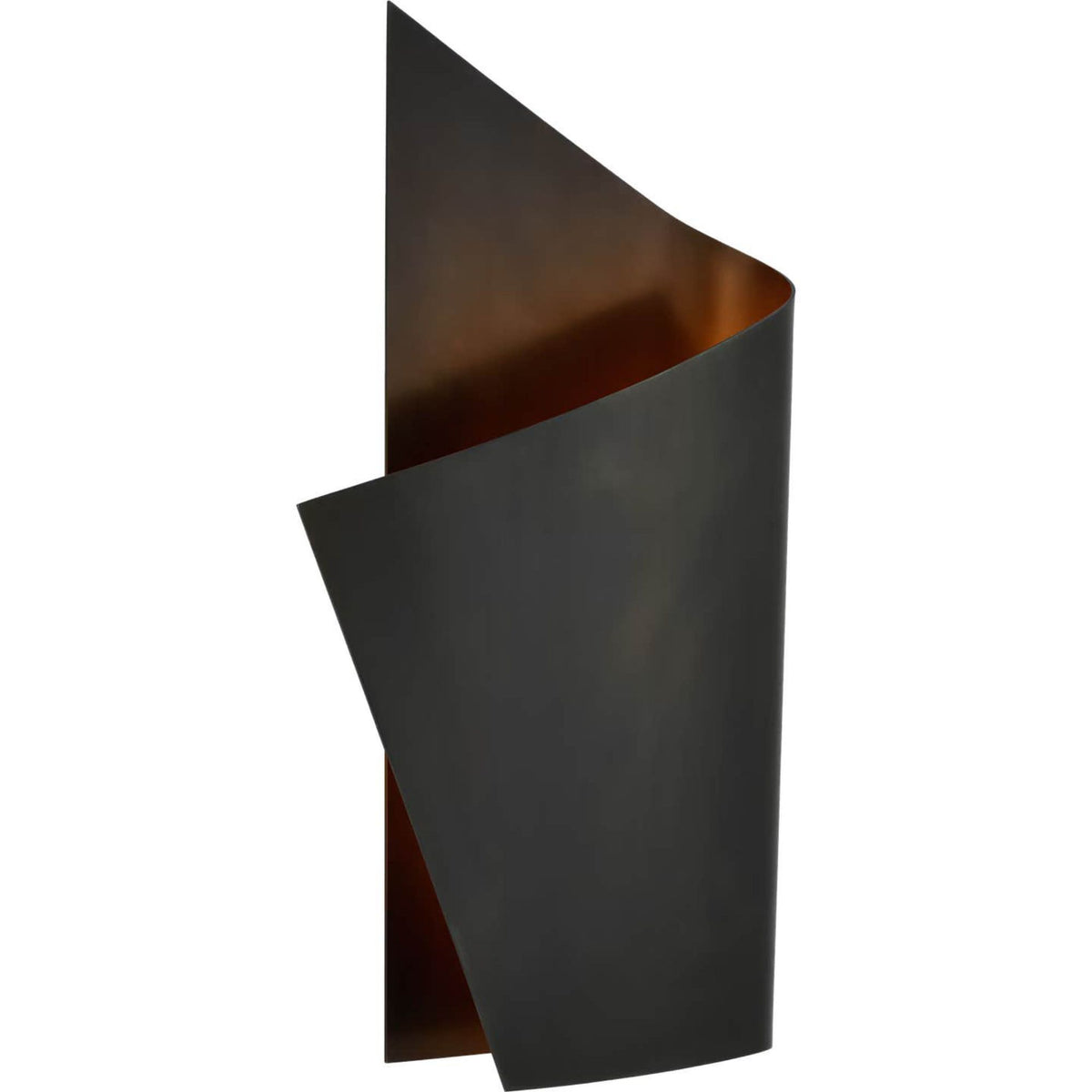 Kelly Wearstler Piel Left Wrapped Sconce in Bronze W11.75" x H19" x E4"