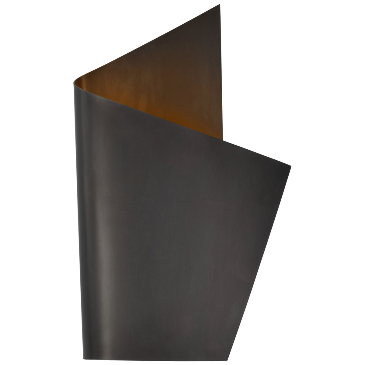 Kelly Wearstler Piel Right Wrapped Sconce in Bronze W11.75" x H19" x E4"