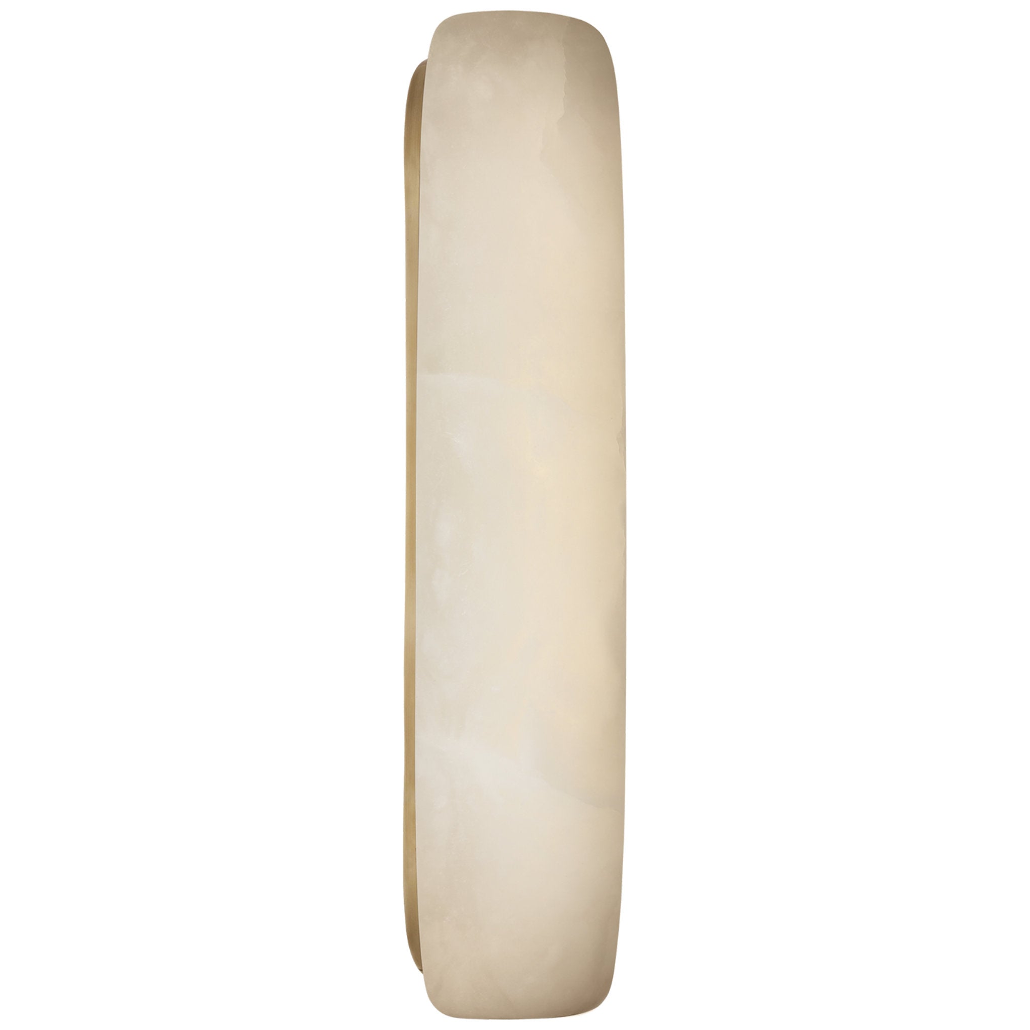 Kelly Wearstler Formosa 20" Linear Sconce in Alabaster and Antique-Burnished Brass Wall Light W4.75" x H19.75"