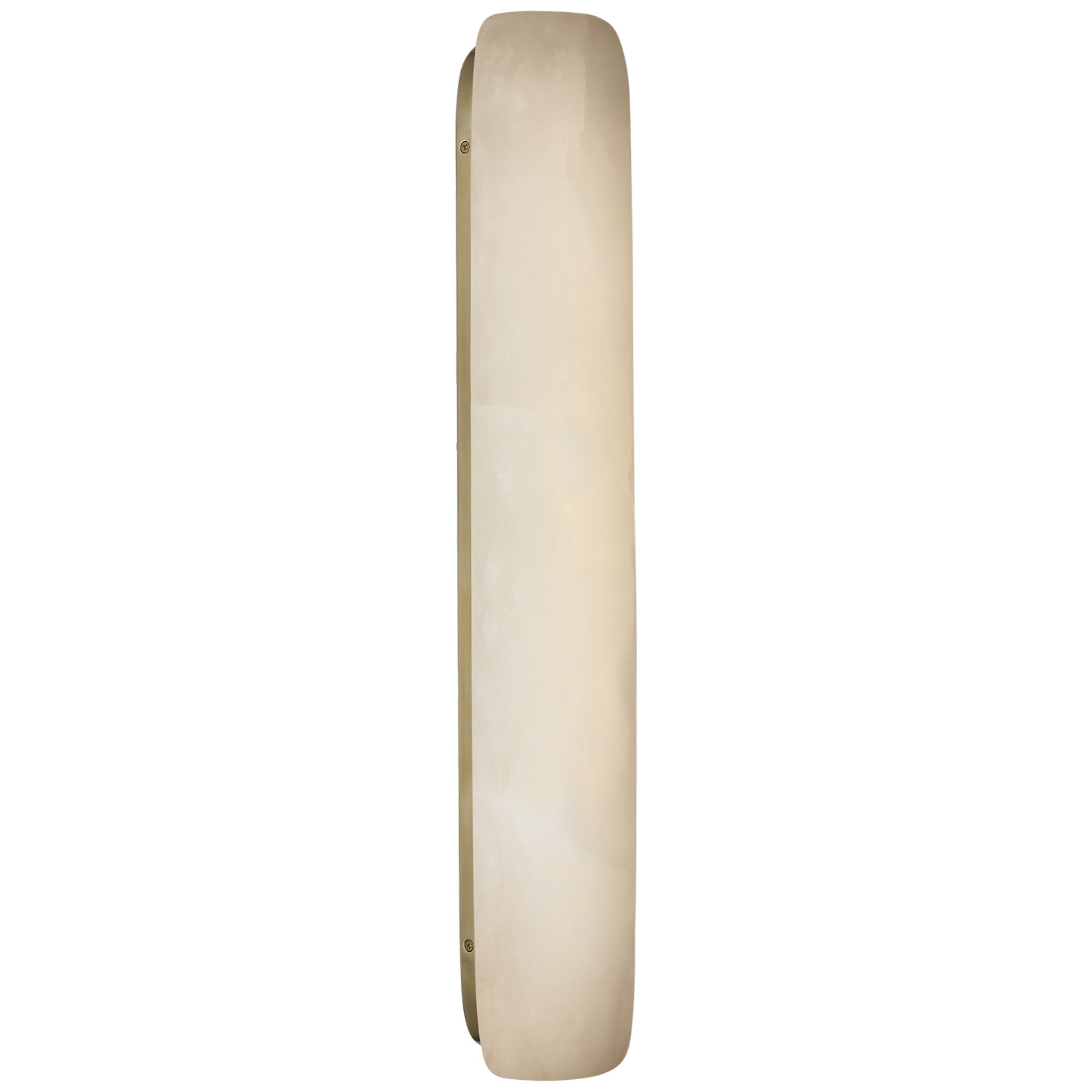 Kelly Wearstler Formosa 26" Linear Sconce in Alabaster and Antique-Burnished Brass Wall Light W4.75" x H25.75"
