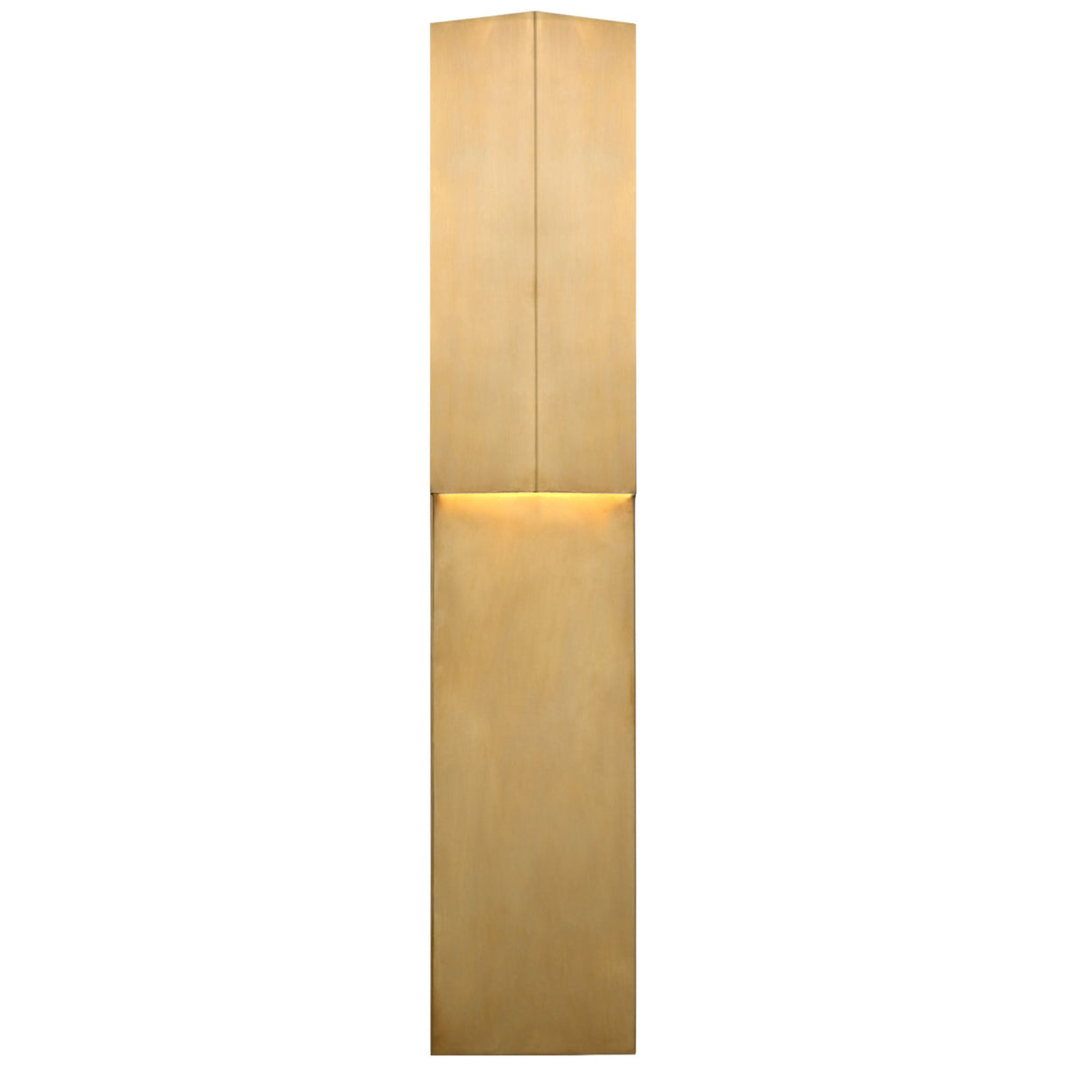 Kelly Wearstler Rega 24" Folded Sconce in Antique-Burnished Brass W5.25" x H24" x E3.25"