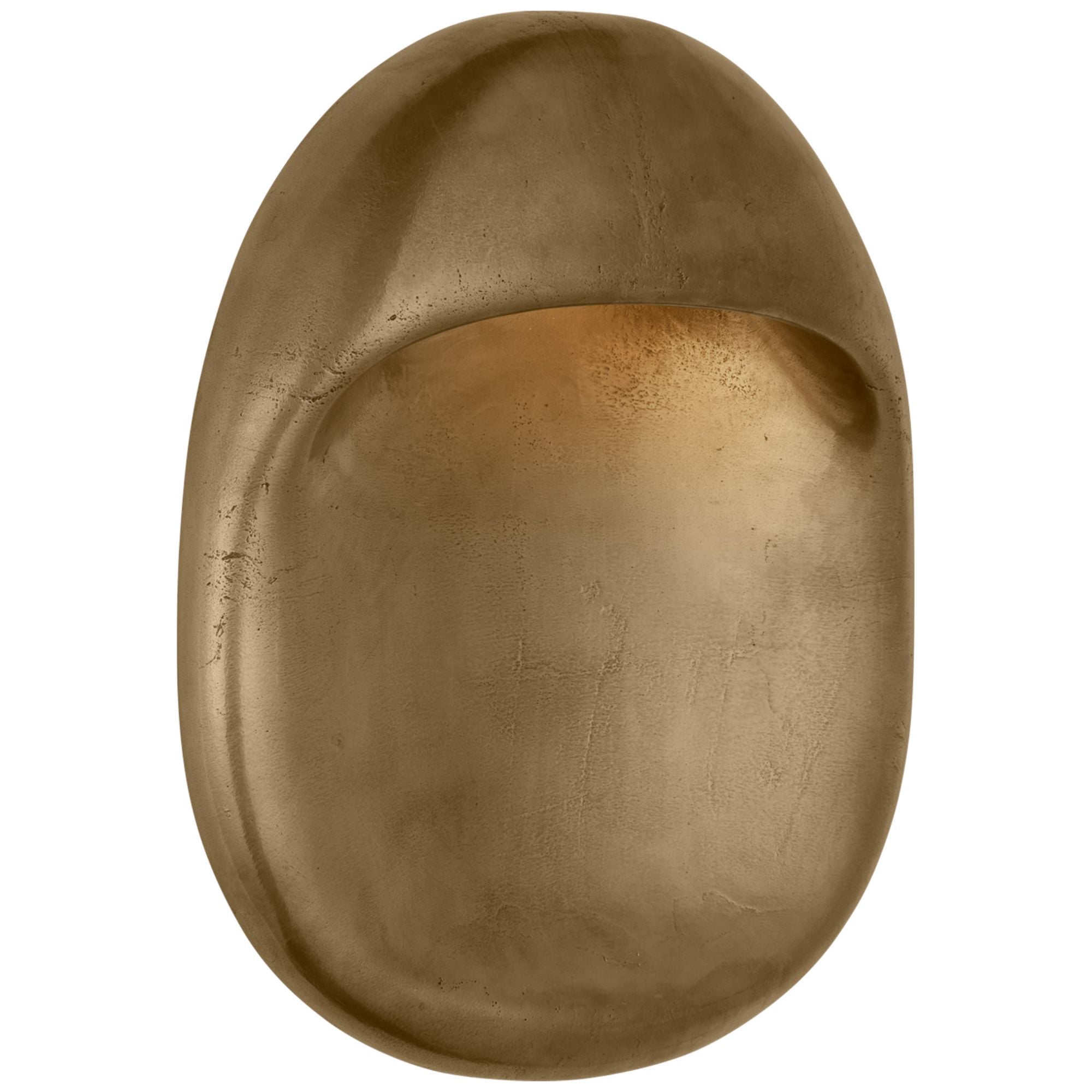 Kelly Wearstler Esculpa 14" Rounded Wall Light in Museum Brass W12" x H14"