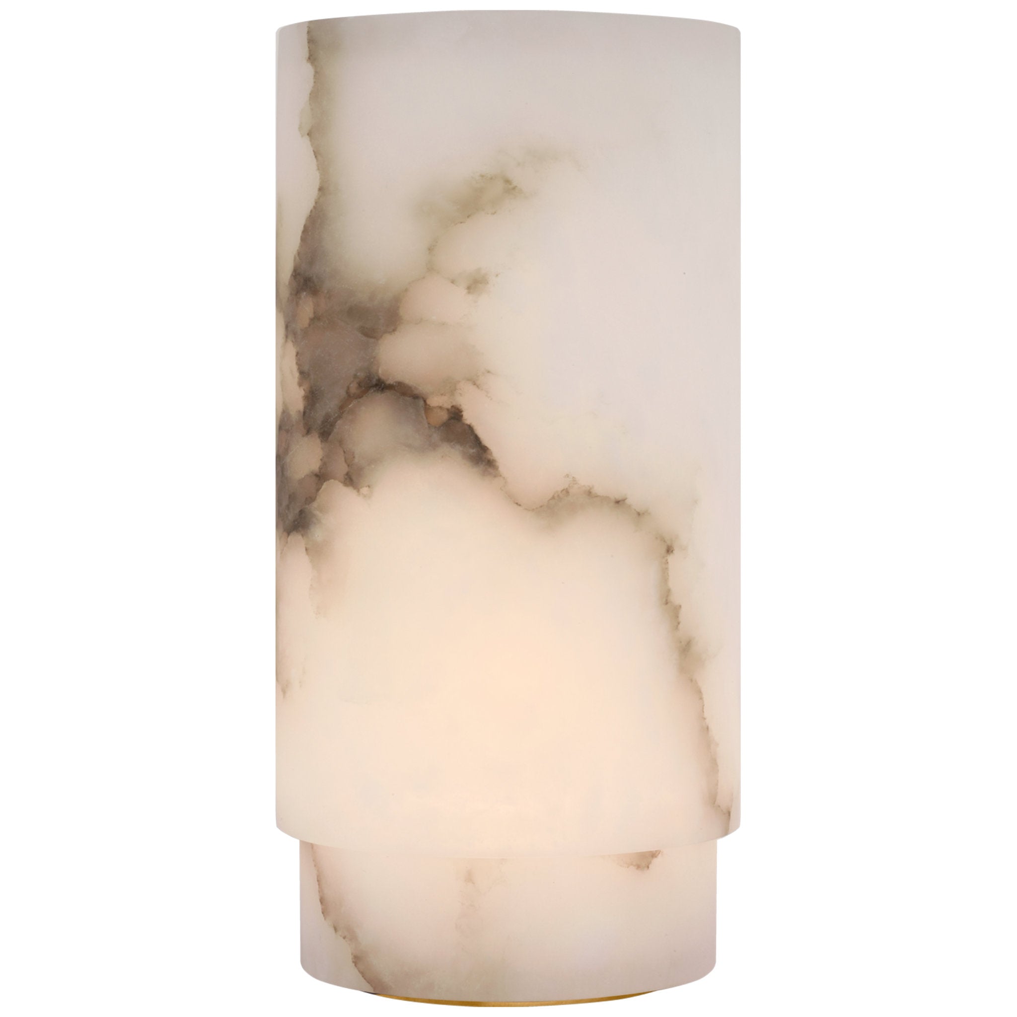 Kelly Wearstler Tourne 12" Rechargeable Table Lamp in Alabaster W6" x H12.25"