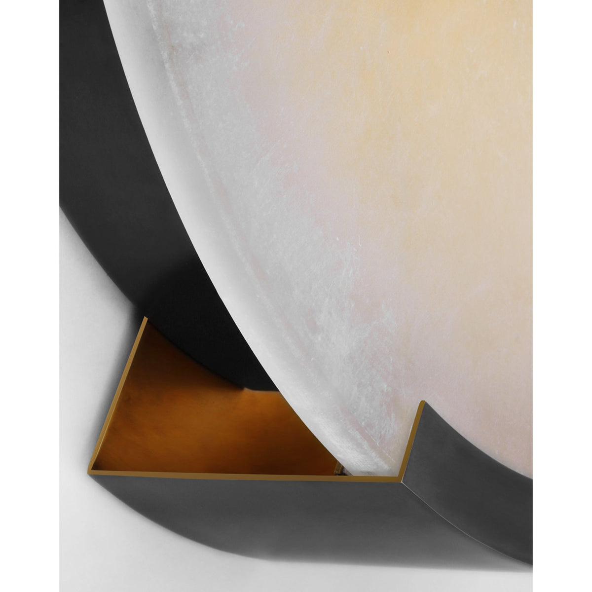 Kelly Wearstler Melange X-Large Flush Mount in Bronze with Alabaster W21" x H5"