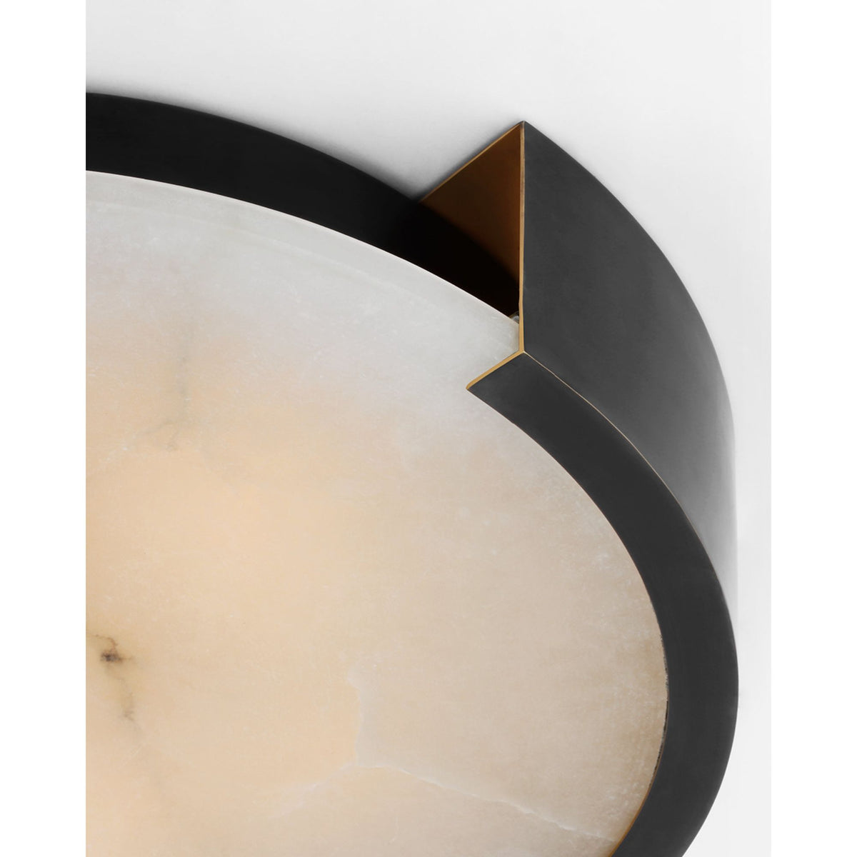 Kelly Wearstler Melange X-Large Flush Mount in Bronze with Alabaster W21" x H5"