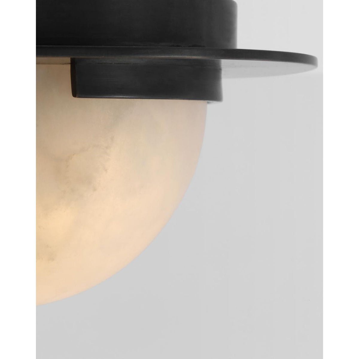 Kelly Wearstler Melange 6" Solitaire Flush Mount in Bronze with Alabaster W6" x H3"