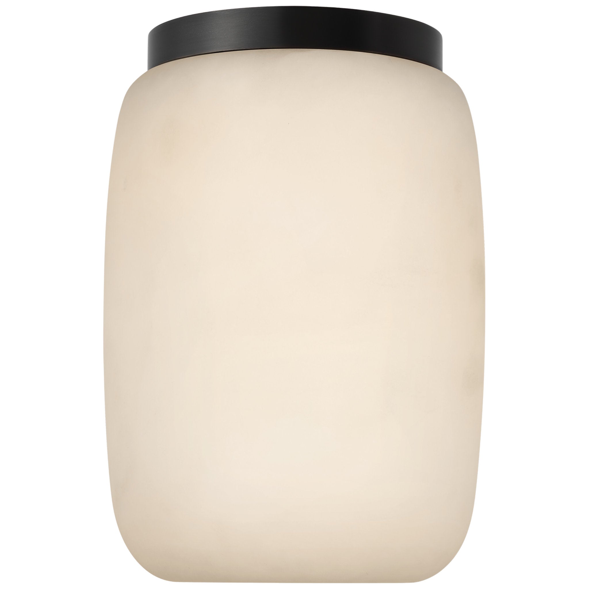 Kelly Wearstler Formosa 5" Elongated Flush Mount in Alabaster and Bronze Ceiling Light W5.25" x H7.25"