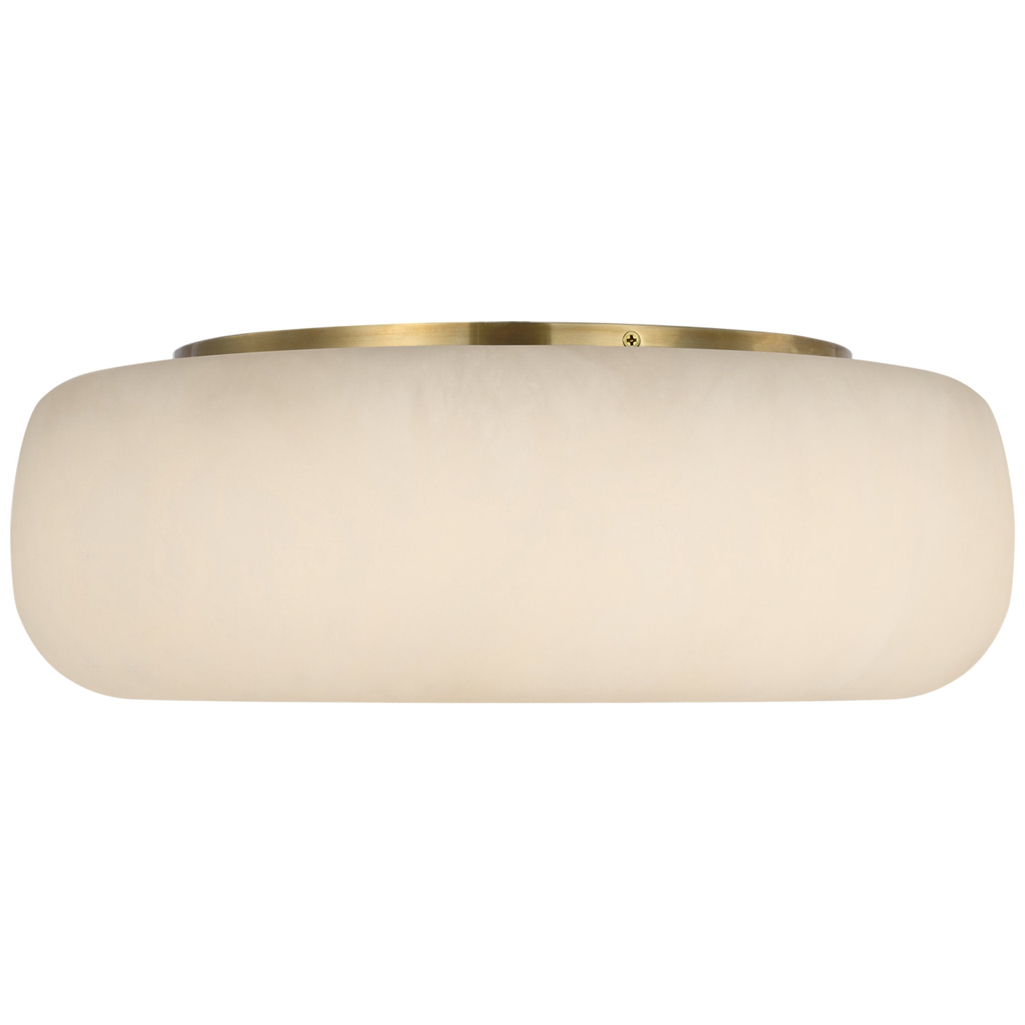 Kelly Wearstler Formosa 17" Flush Mount in Alabaster and Antique-Burnished Brass Ceiling Light W17" x H5.75"