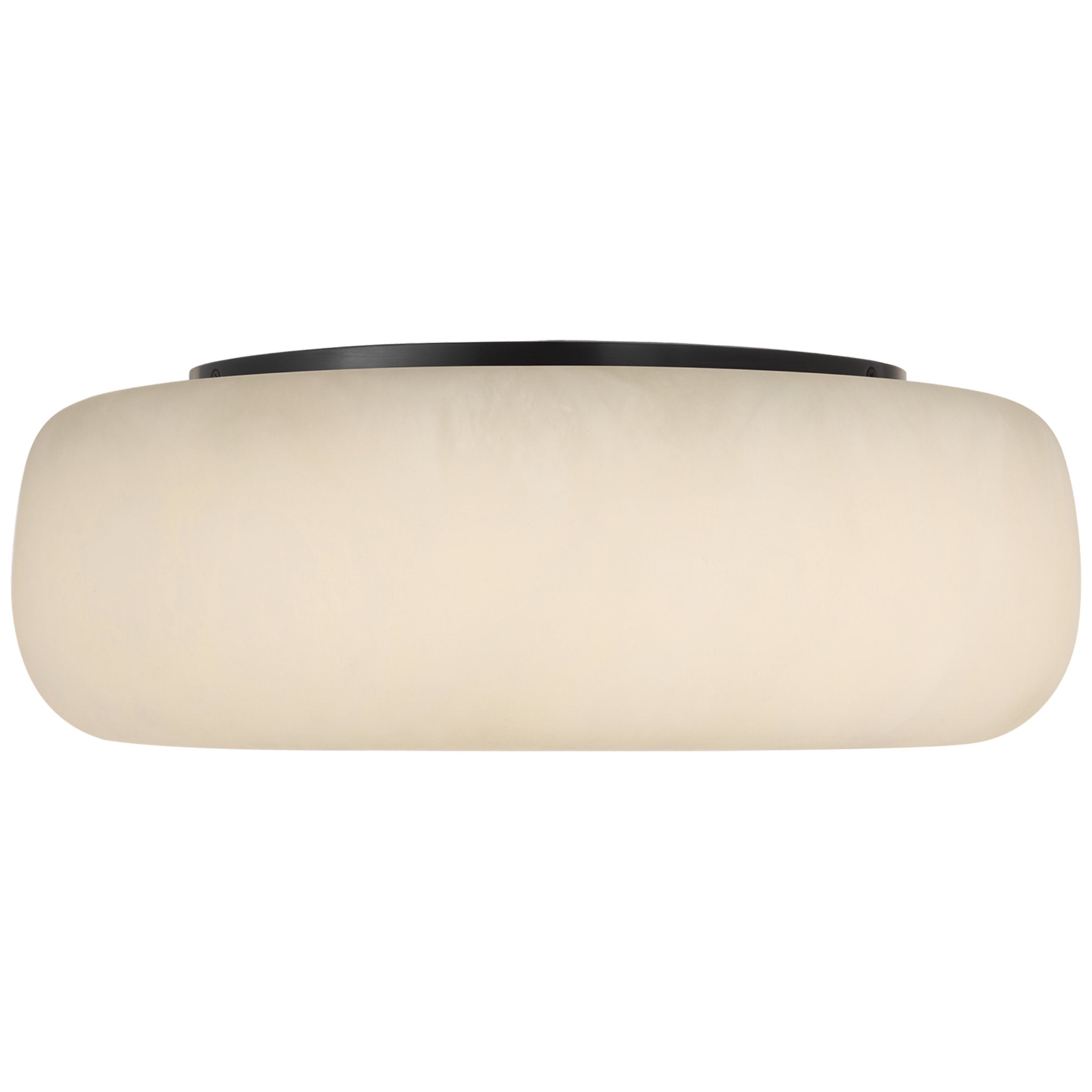 Kelly Wearstler Formosa 17" Flush Mount in Alabaster and Bronze Ceiling Light W17" x H5.75"
