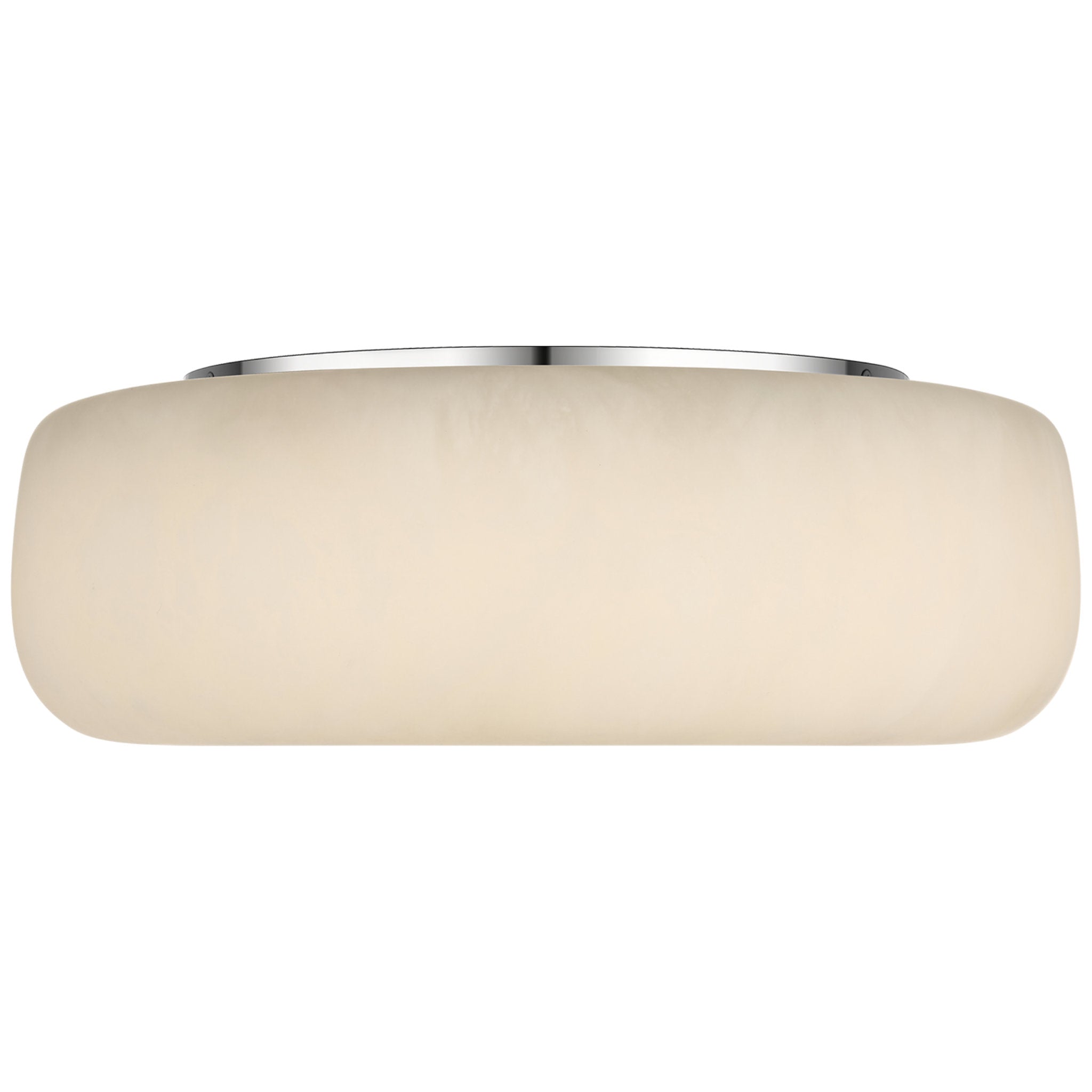 Kelly Wearstler Formosa 17" Flush Mount in Alabaster and Polished Nickel Ceiling Light W17" x H5.75"