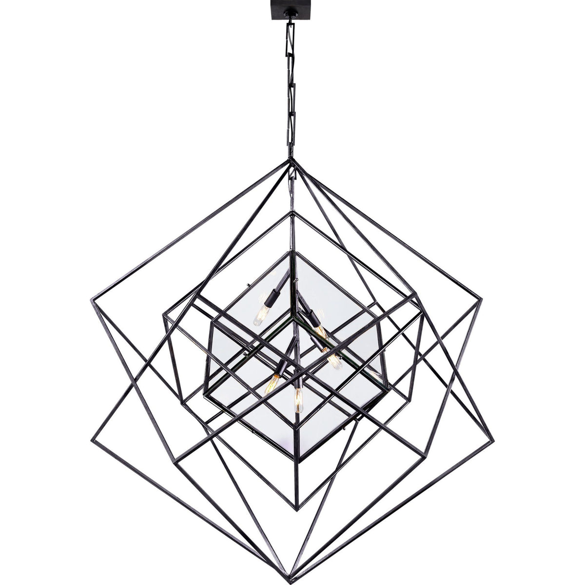 Kelly Wearstler Cubist Large Chandelier in Aged Iron W45.5" x H51.25"