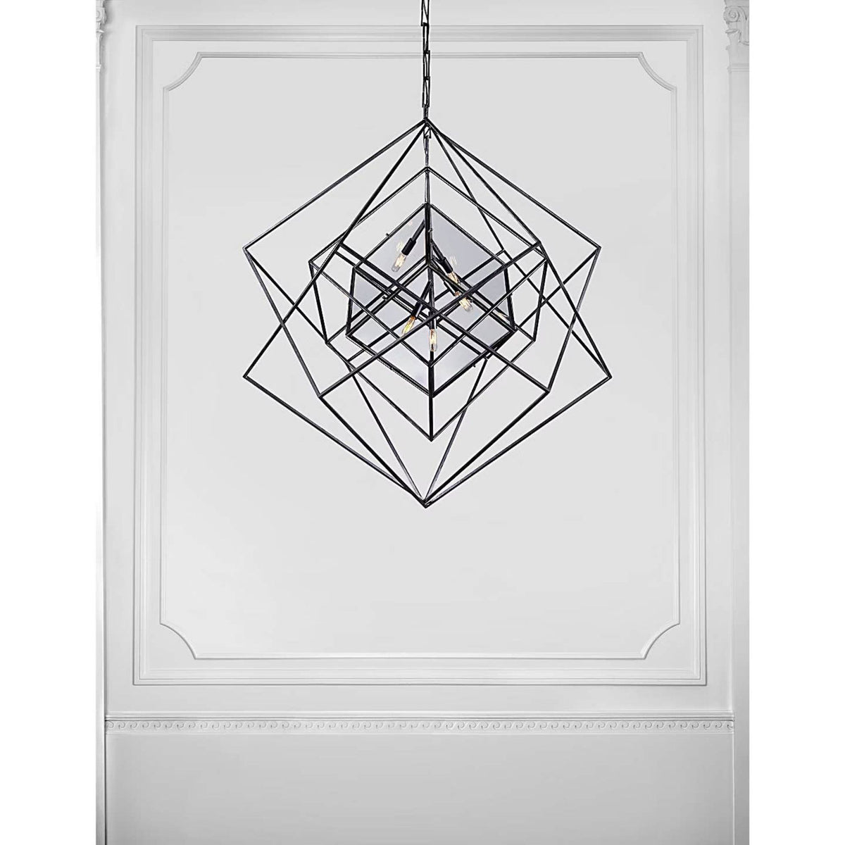 Kelly Wearstler Cubist Large Chandelier in Aged Iron W45.5" x H51.25"