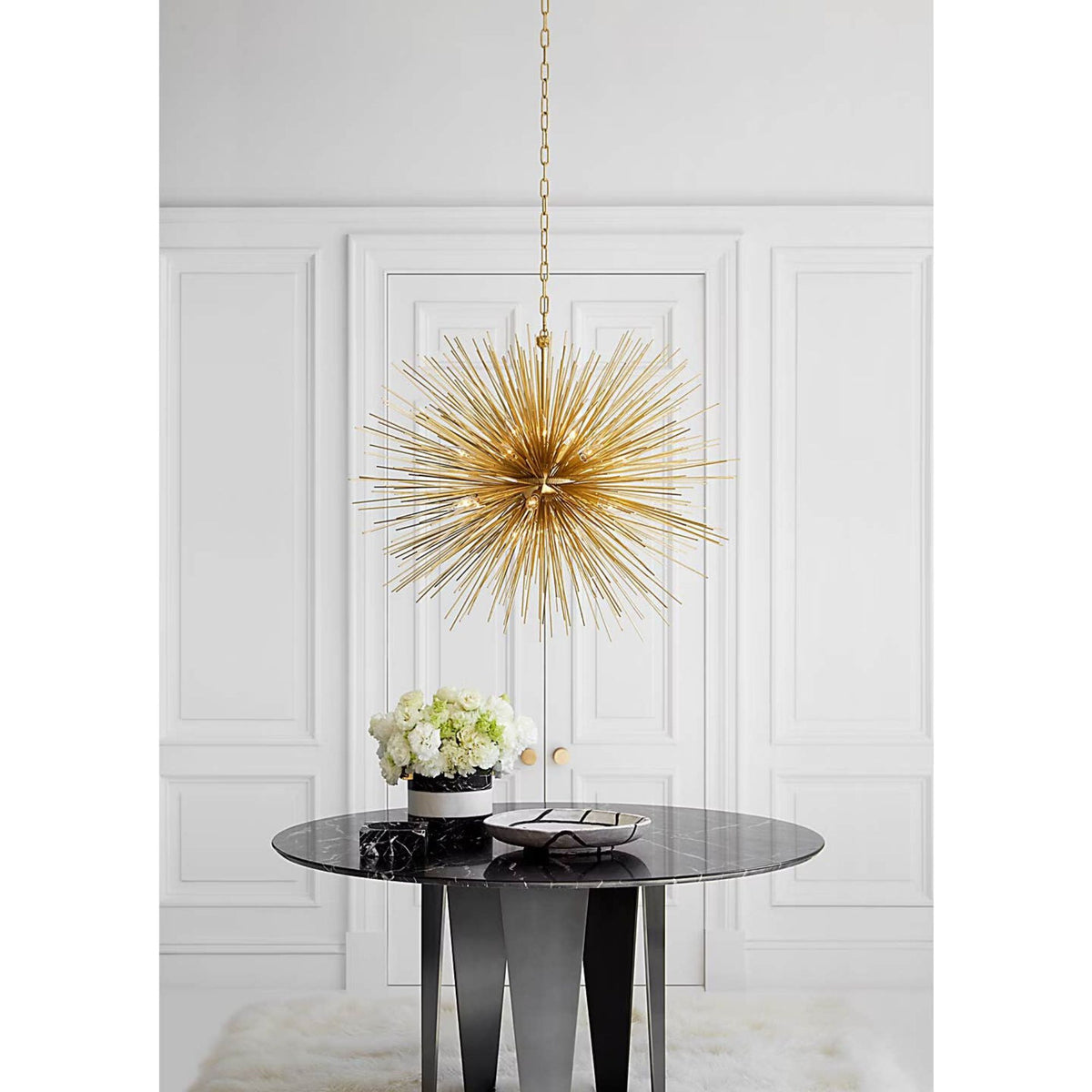 Kelly Wearstler Strada Medium Oval Chandelier in Gild W38" x H26.5"