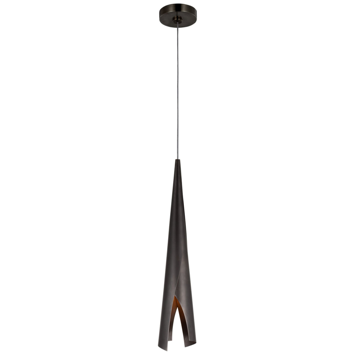 Kelly Wearstler Piel Small Wrapped Pendant in Bronze W4.5"