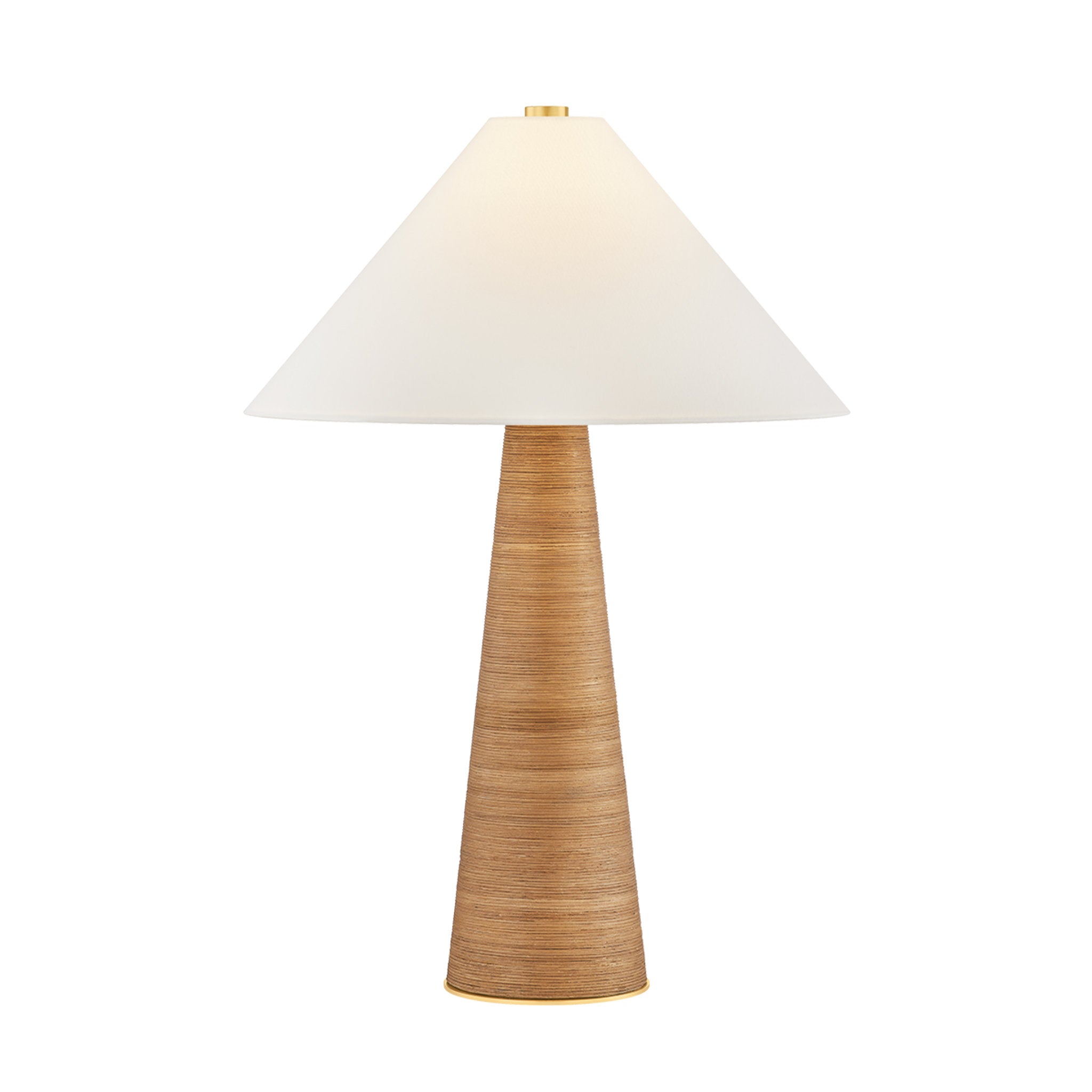 Haviland 1-Light Table Lamp in Aged Brass 21W x 31.25H