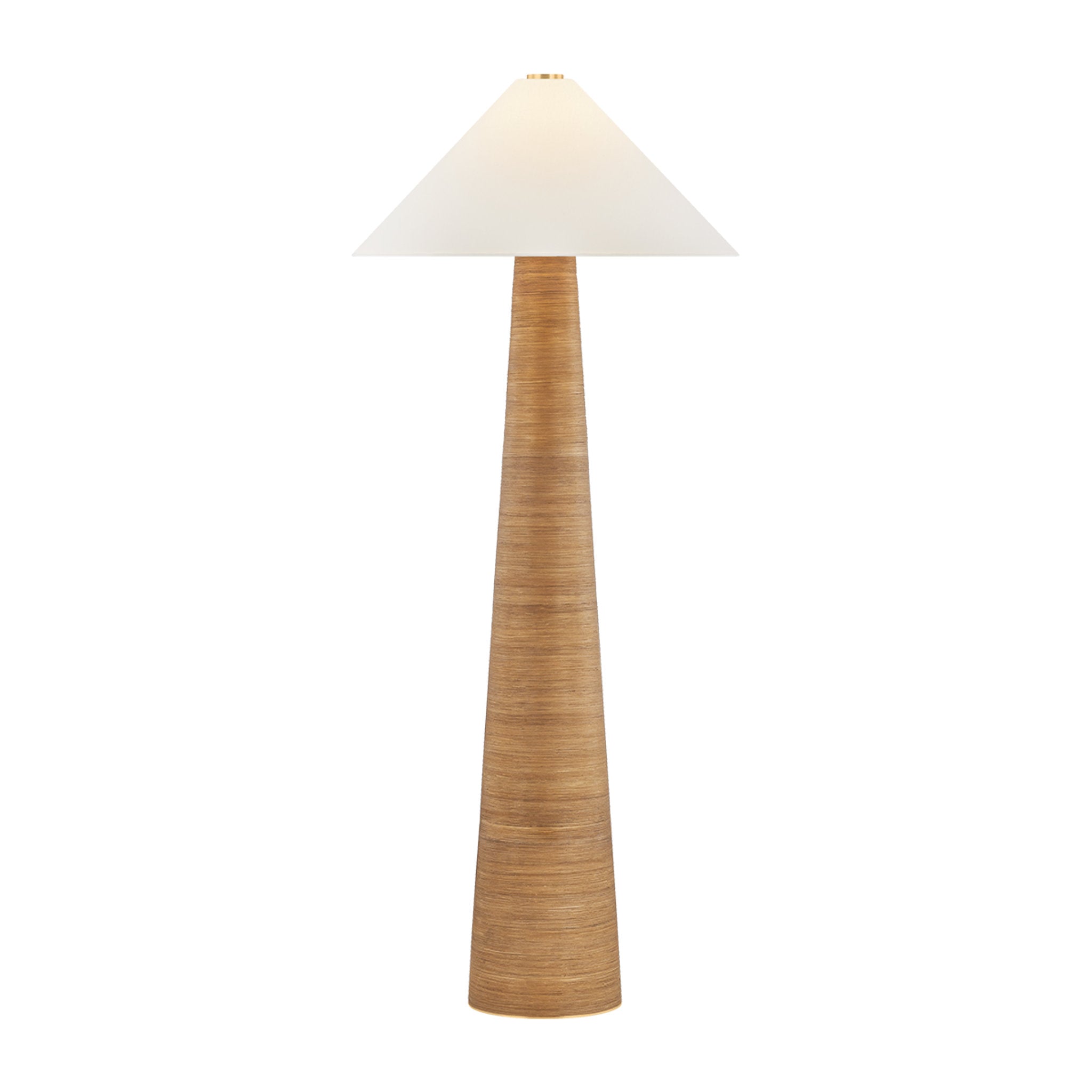 Haviland 1-Light Floor Lamp in Aged Brass 27W x 64.25H