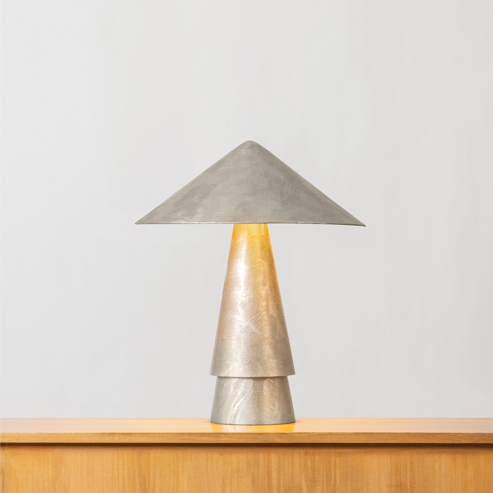 Foxton 1-Light Table Lamp in Warm Silver Leaf 18W x 22H