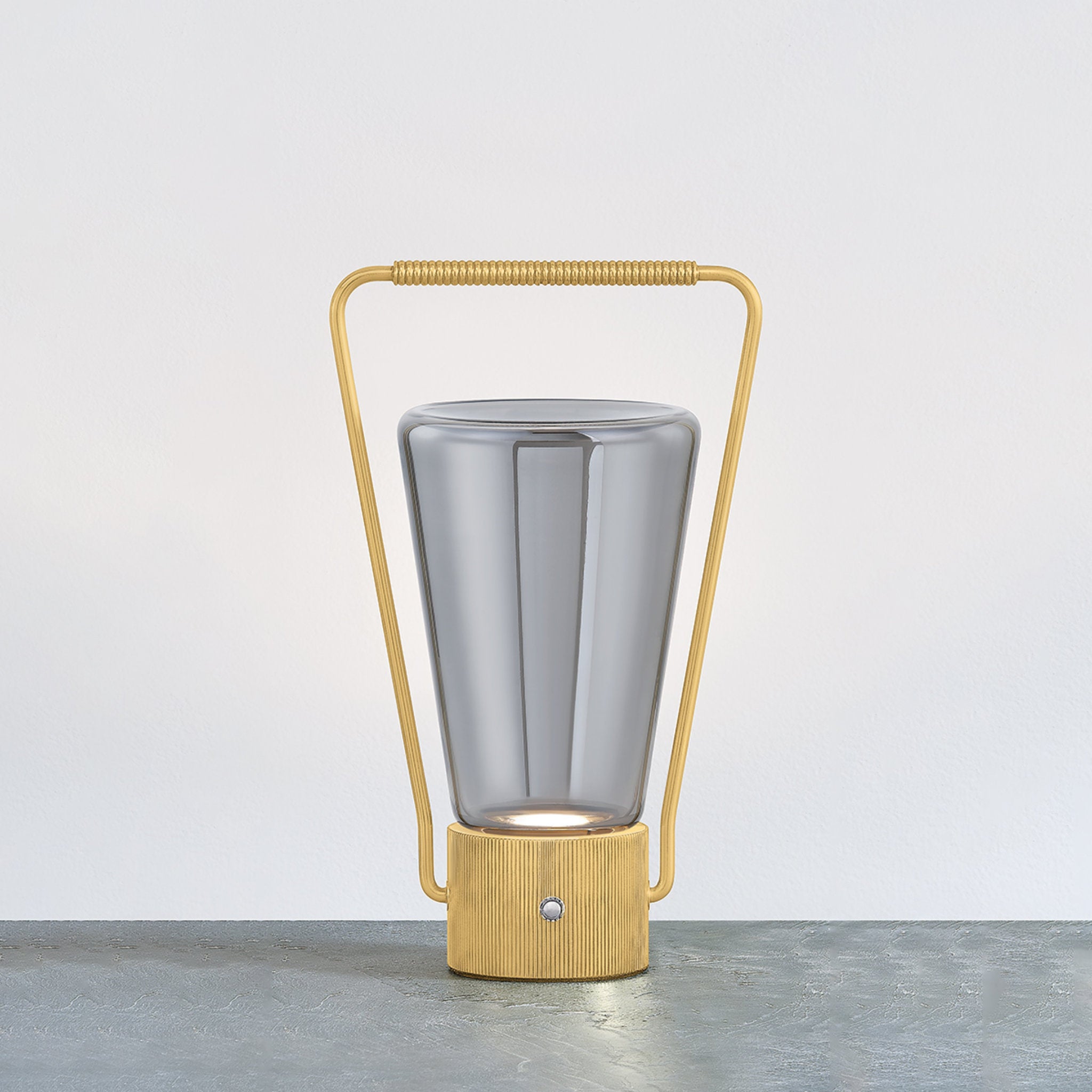 Booker 1-Light Rechargeable Table Lamp in Aged Brass 6.75L x 4.75W x 11H