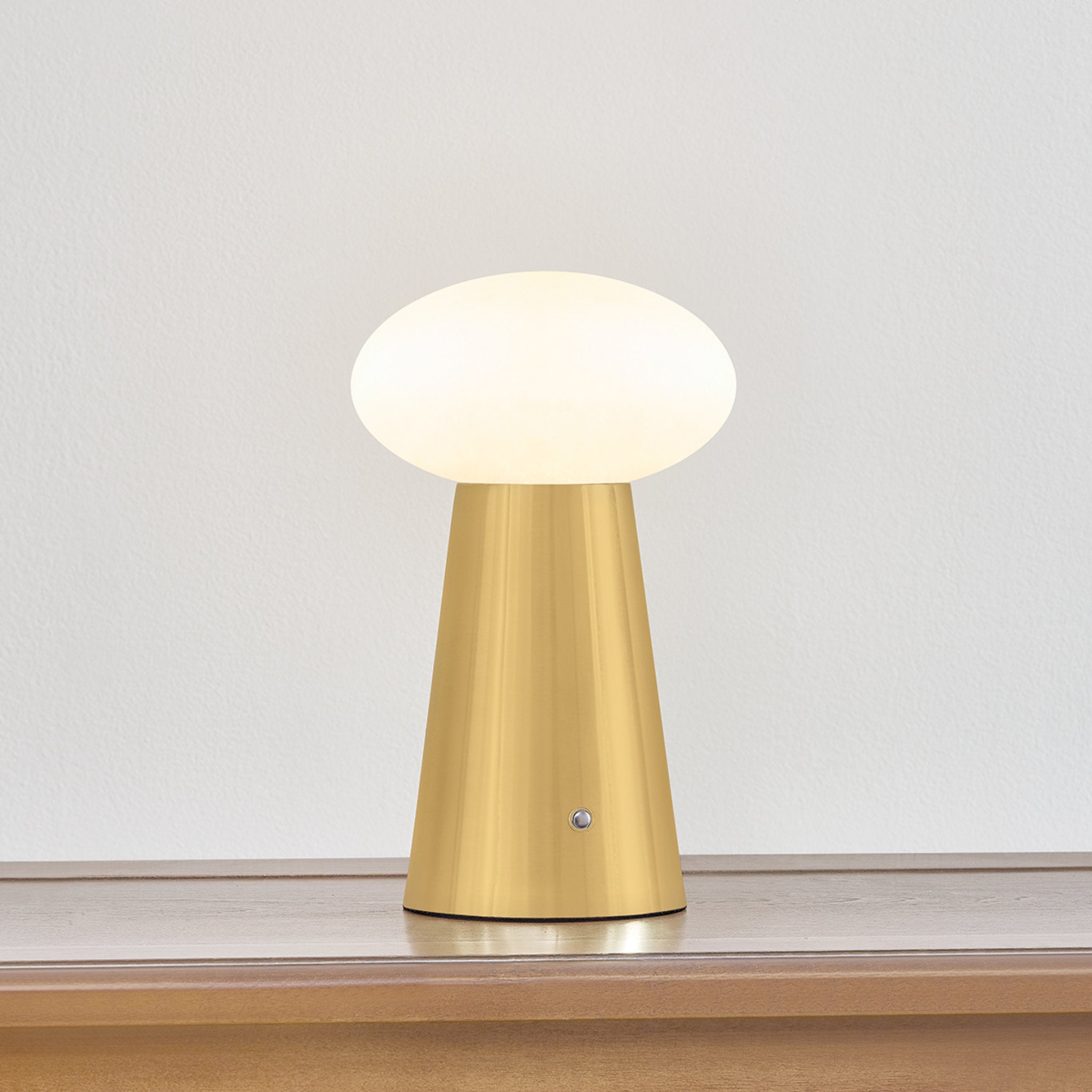 Cashel 1-Light Rechargeable Table Lamp in Aged Brass 6W x 10H