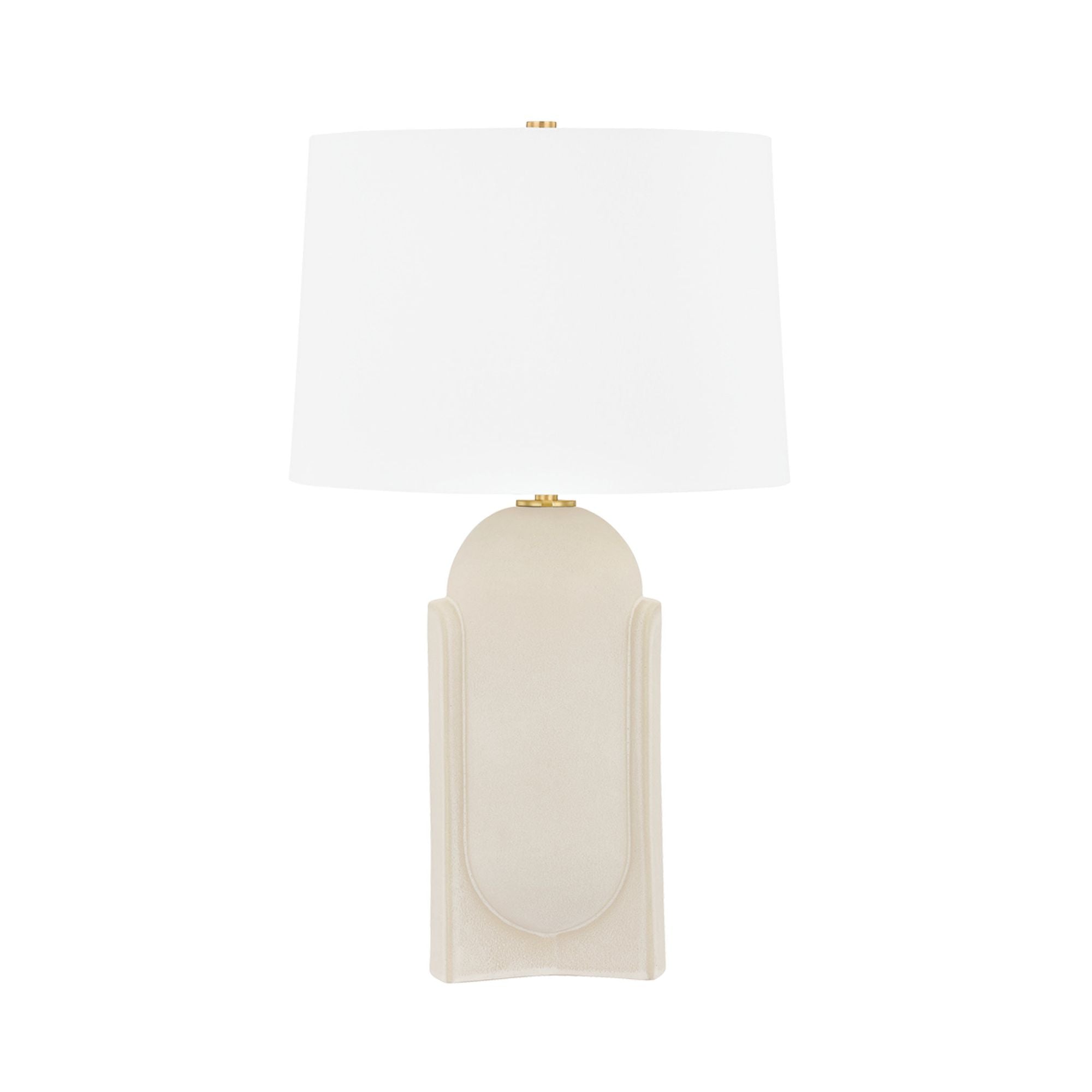 Leeston 1-Light Table Lamp in Aged Brass 16W x 27H