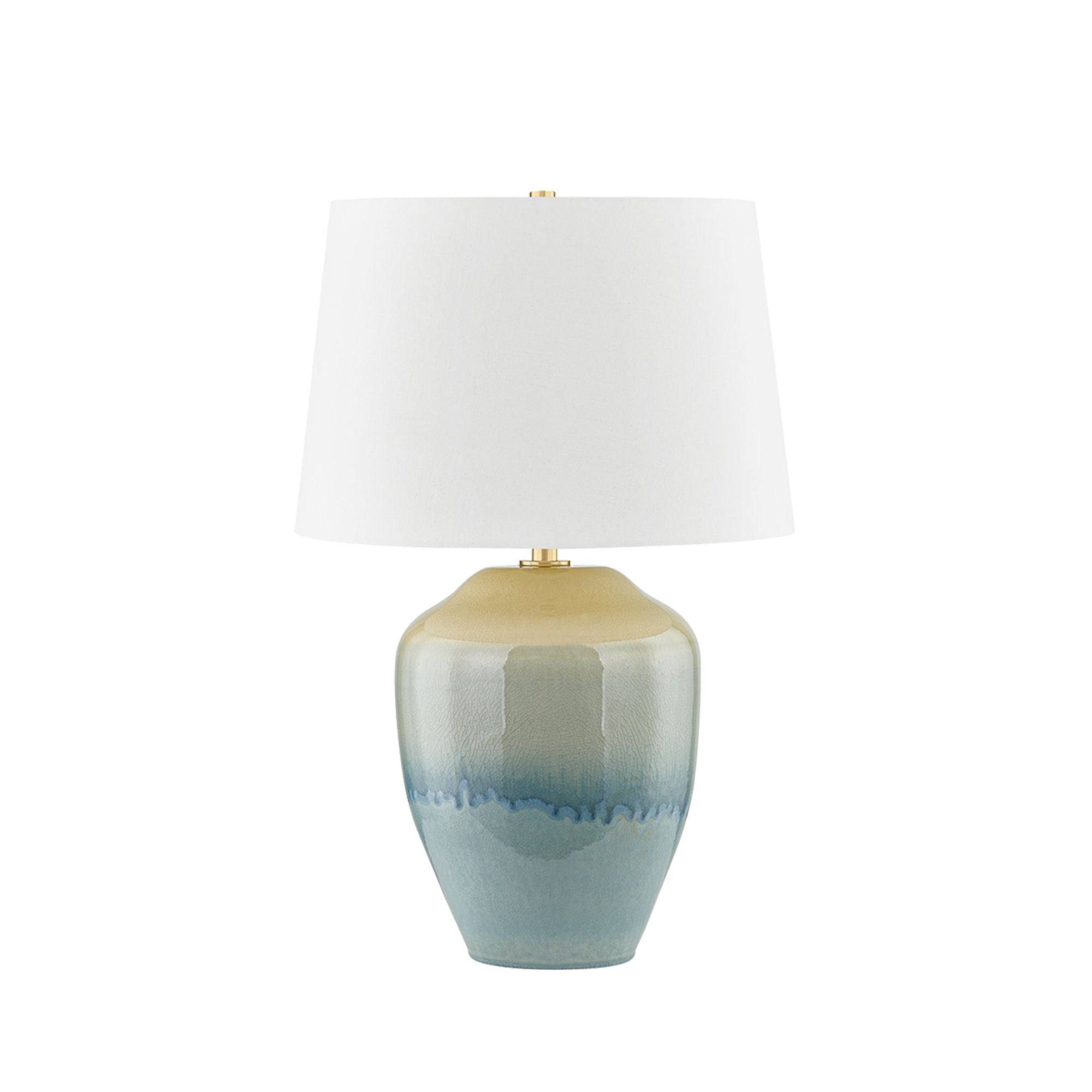 Montville 1-Light Table Lamp in Aged Brass 19W x 28.5H