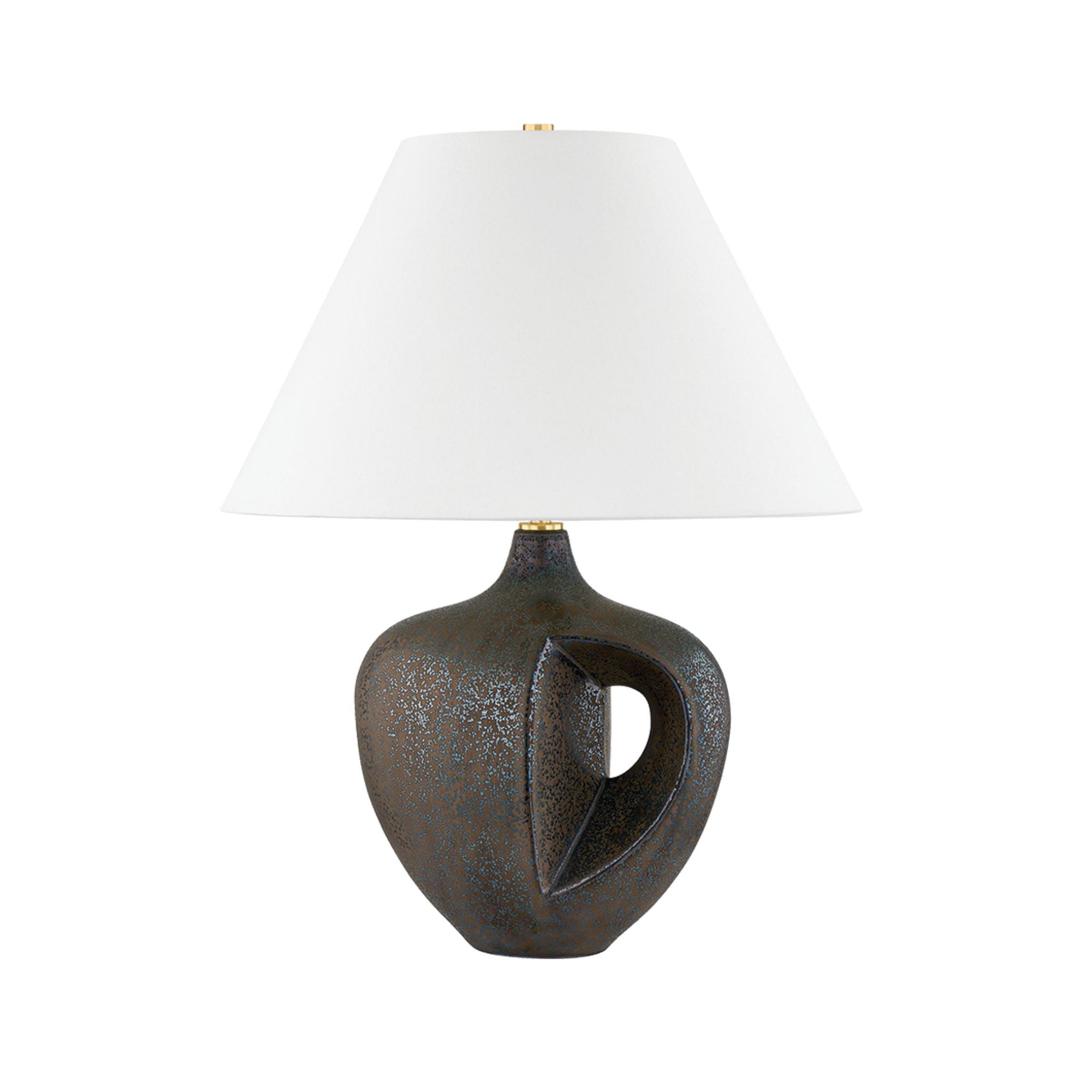 Avenel 1-Light Table Lamp in Aged Brass 19W x 24H