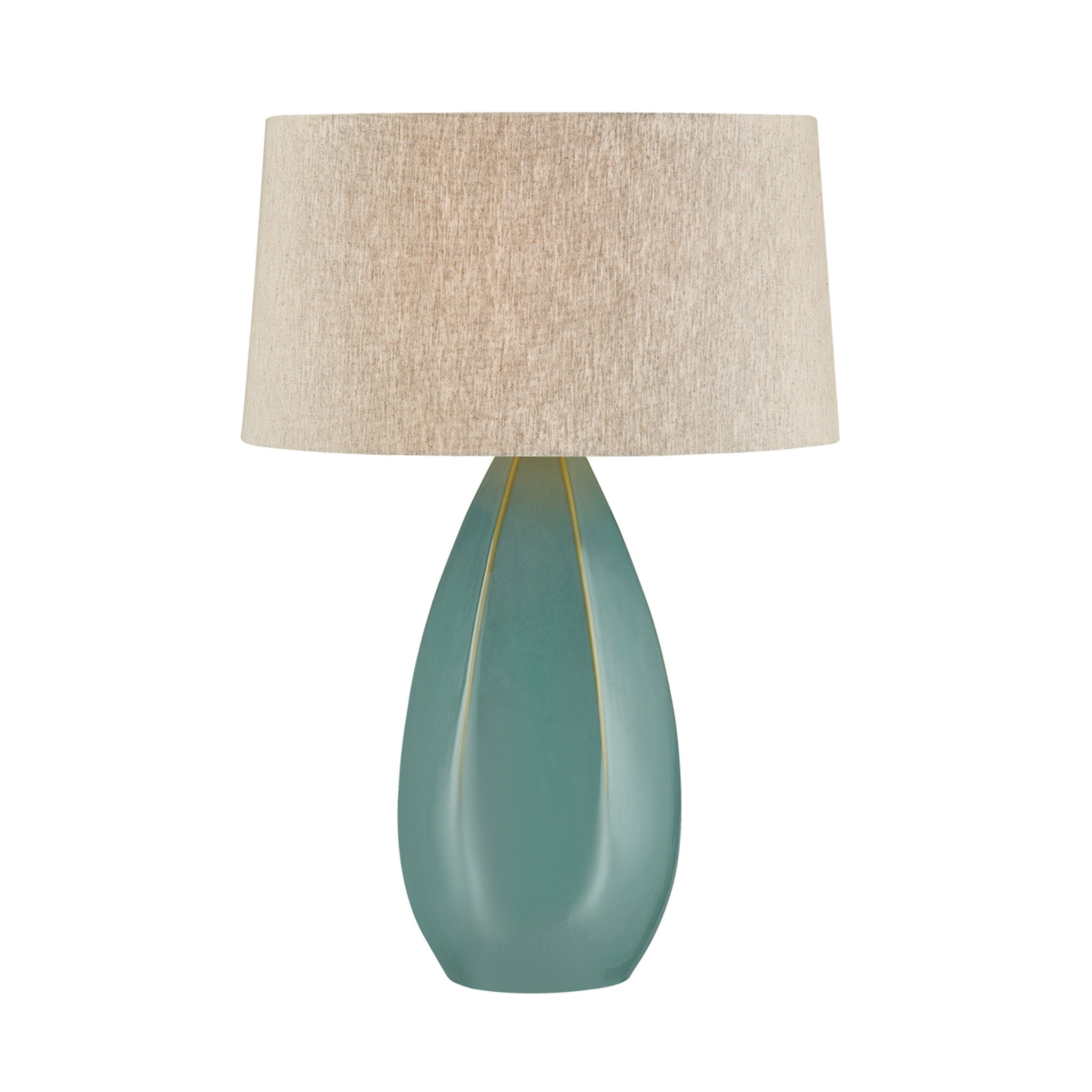 Colwyn 1-Light Table Lamp in Aged Brass 20W x 29.5H (Ceramic Celadon Wash)