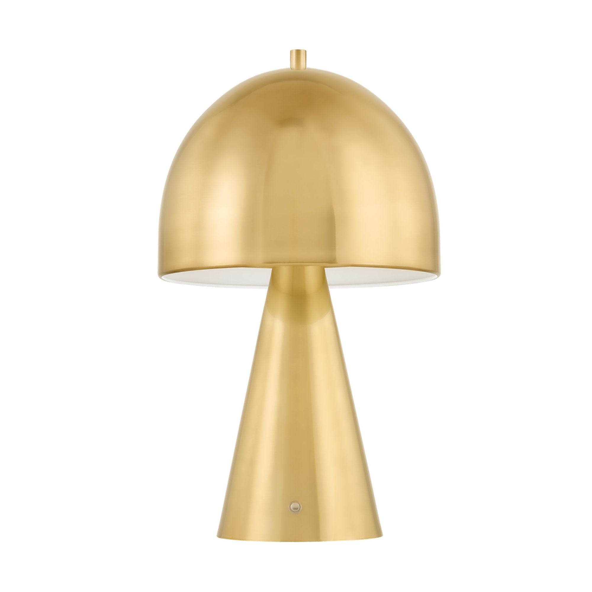 Hopkinton 1-Light Rechargeable Table Lamp in Aged Brass 8.75W x 15.25H