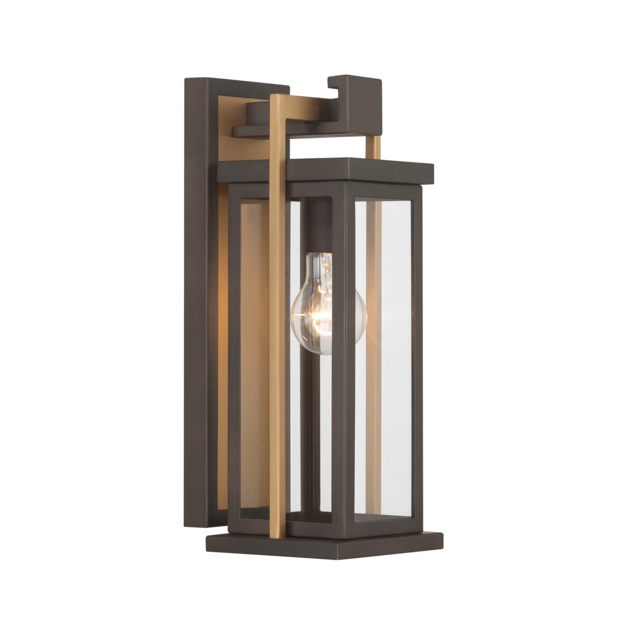 Lendel 6'' Twilight Bronze + Textured Gold Outdoor Sconce Bronze 6"W x 15"H x 6.5"D