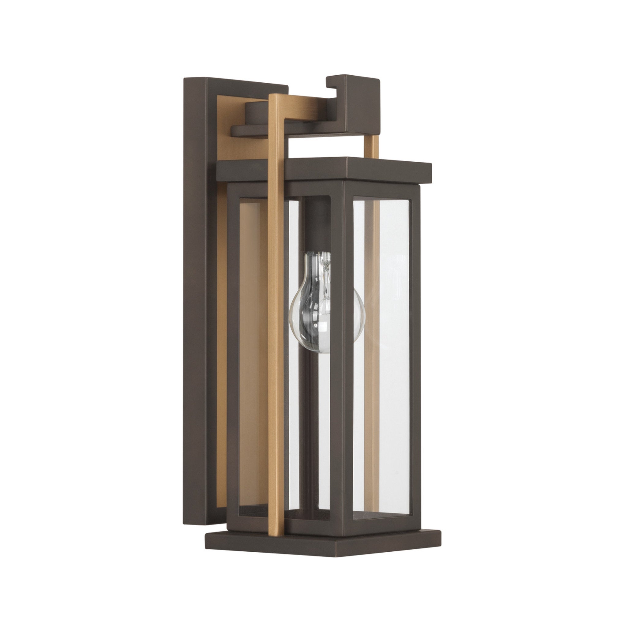 Lendel 6'' Twilight Bronze + Textured Gold Outdoor Sconce Bronze 6"W x 15"H x 6.5"D